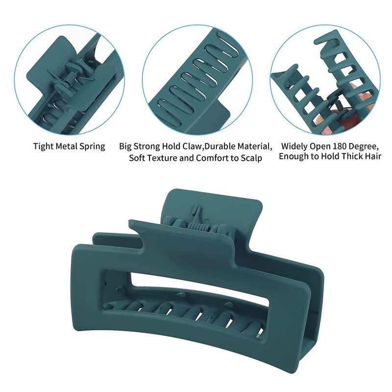 Shidara 6-Piece Large Hair Claw Clips for Women - Matte Non-Slip Strong Hold Hair Clips for Thin to Thick Hair | Perfect for Updos, Ponytails & Everyday Styling