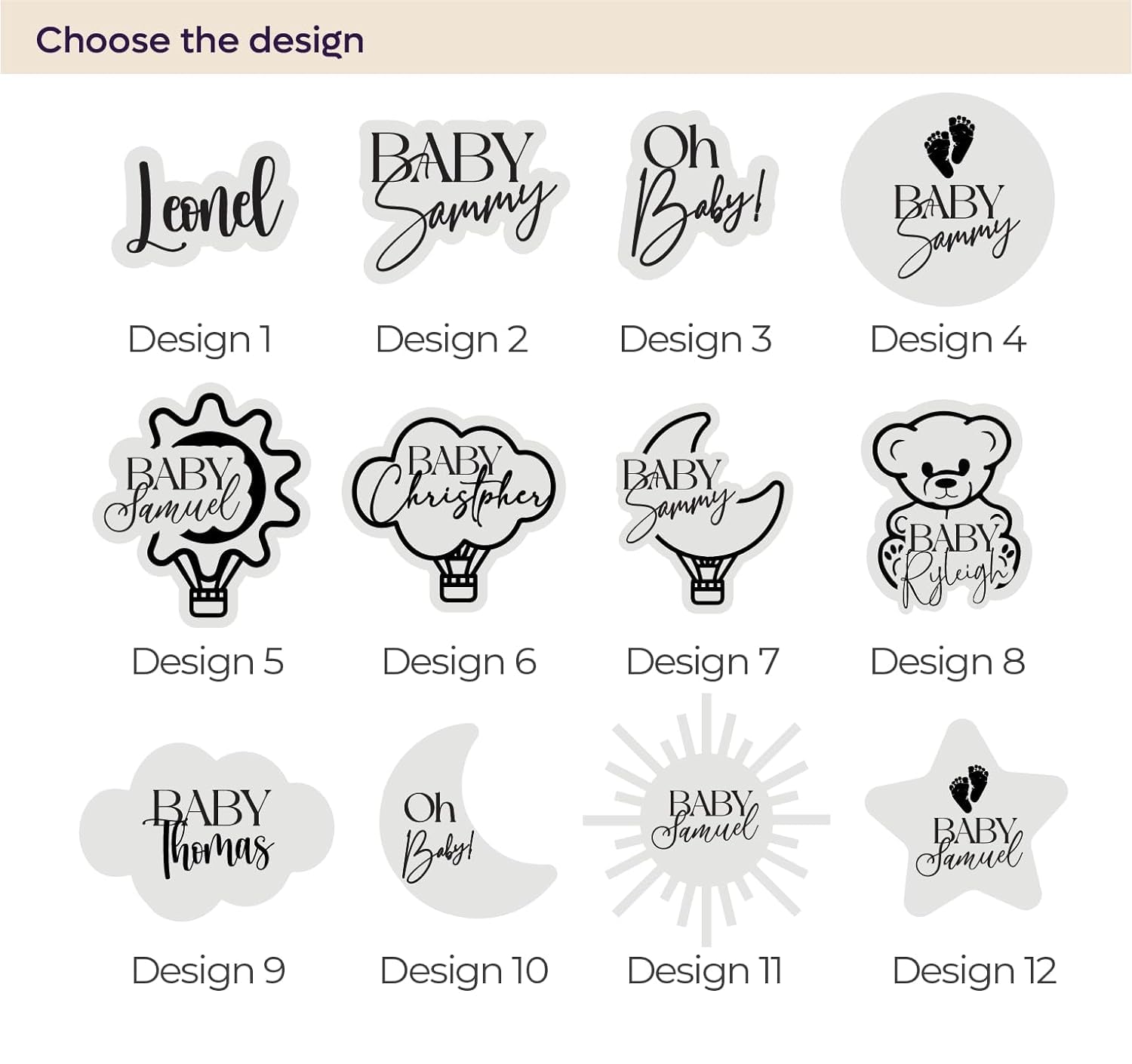 (12 Pack) Custom Acrylic Baby Shower Cupcake Toppers - Oh Baby Gender Reveal Party Decorations for Welcome Baby Showers, Boy or Girl Themes - Perfect for Baby Shower Desserts, Gender Reveal Parties & Celebrations