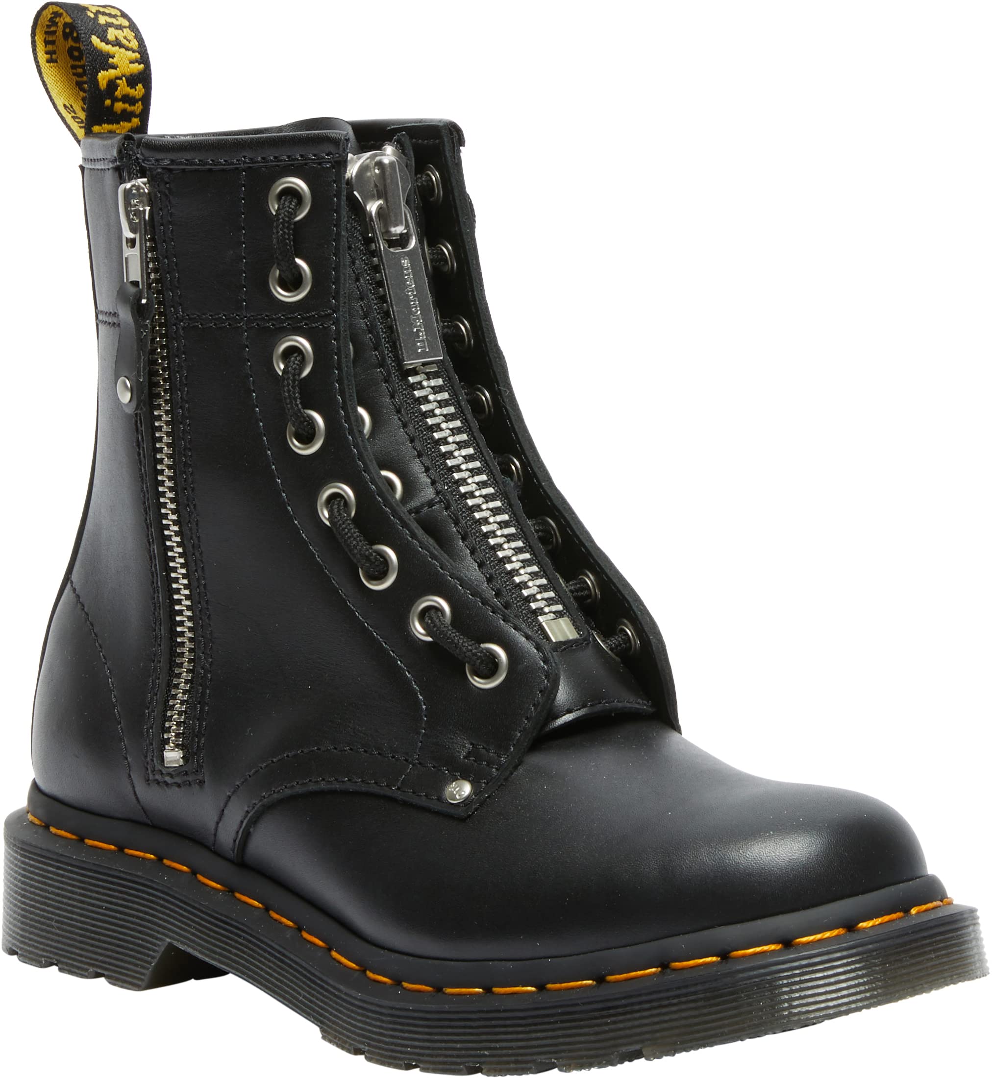 Dr. Martens Women's 1460 Twin Zip Fashion Boots - Chunky Sole Ankle Booties for Women | Perfect for Casual Outfits, Street Style & Winter Wear