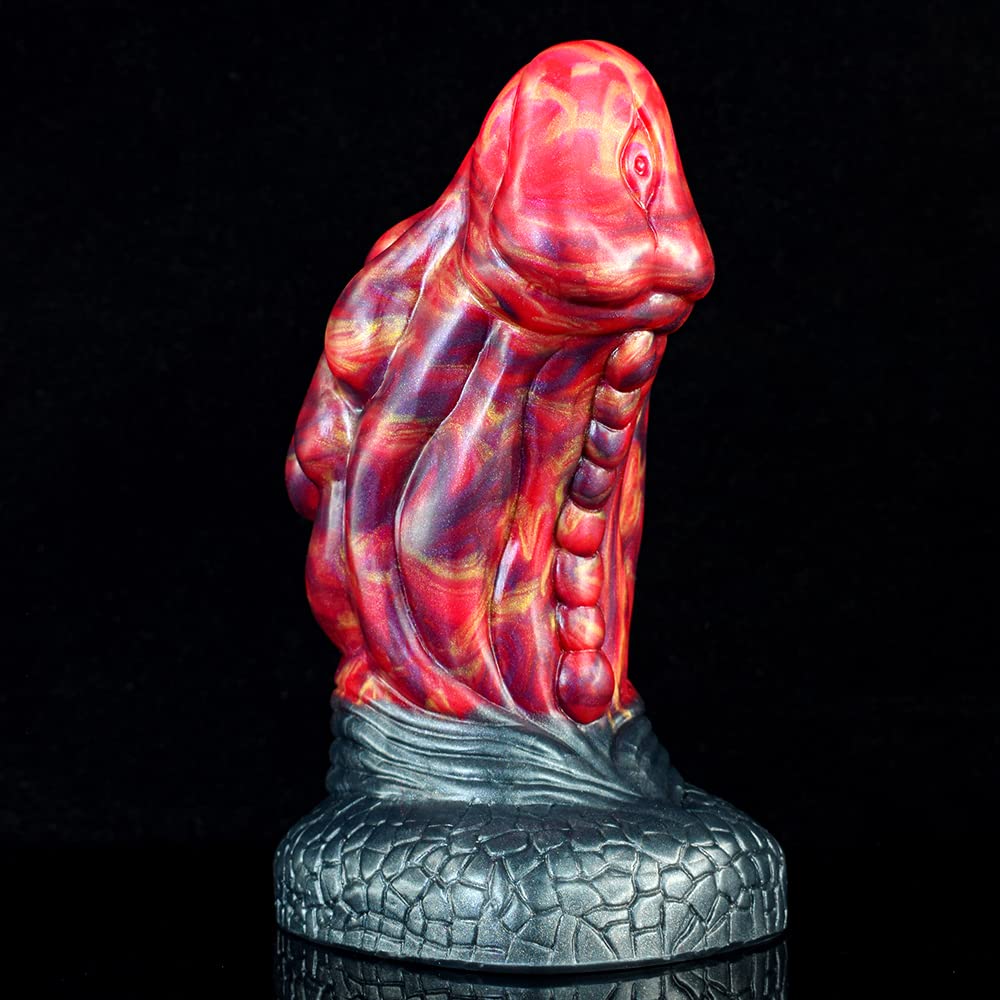 Premium Liquid Silicone Alien/Fido Dildo with Strong Suction Cup - Realistic Adult Sex Toy for Solo Play & Couples Fantasy - Waterproof, Body-Safe & Easy Clean - Perfect for BDSM, Roleplay & Sensory Exploration