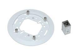 Axis Communications T94F01M J-Box/Gang Box Plate with Network Cable Coupler for M3006-V/M3007-V Security Cameras - Compatible with Single/Double-Gang Box, 4