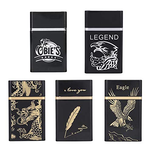 USB Rechargeable Electric Cigarette Lighter - Portable 100mm Mini Cigarette Case with Built-in Lighter | Perfect for Travel, Camping & Outdoor Smoking Accessories