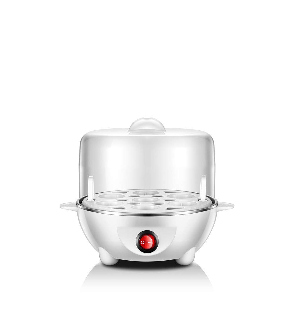 ZJDU Rapid Electric Egg Cooker - 7-Capacity Auto Shut Off Egg Boiler for Hard Boiled, Poached, Scrambled Eggs & Omelets - Quiet Kitchen Appliance for Breakfast, Meal Prep & Healthy Cooking