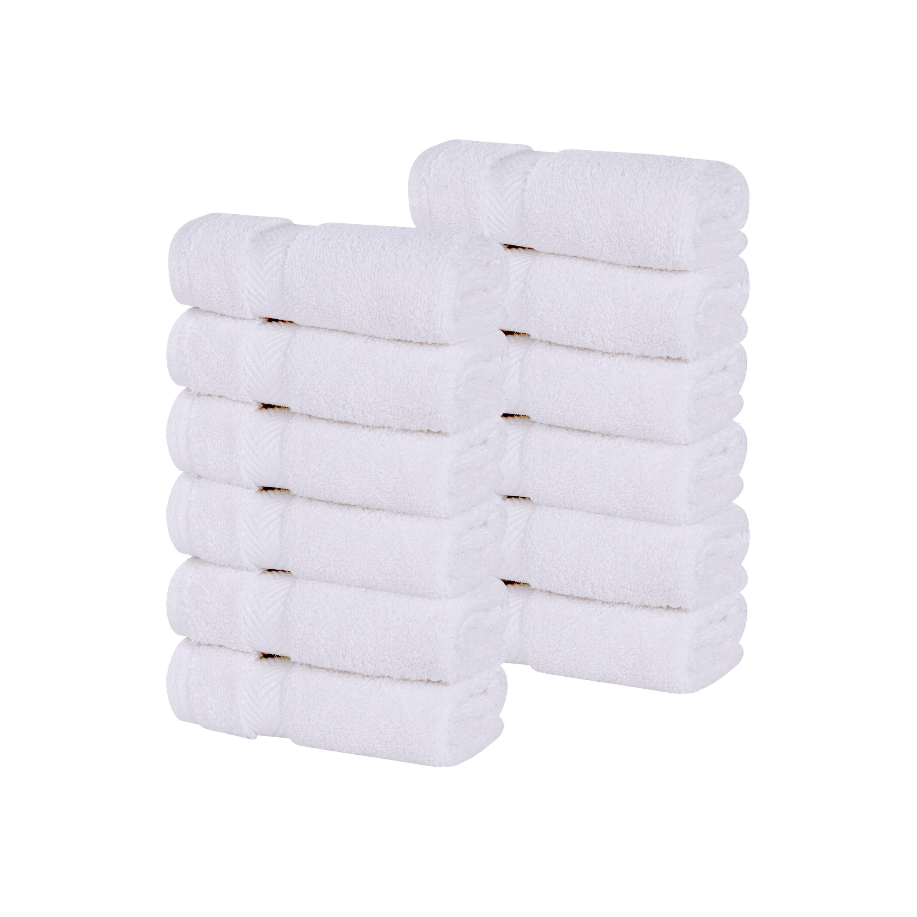 12 Pack Zero Twist Cotton Ultra Soft Face Towels & Washcloths | Premium Bath & Spa Essentials for Gentle Skincare, Makeup Removal & Baby Care