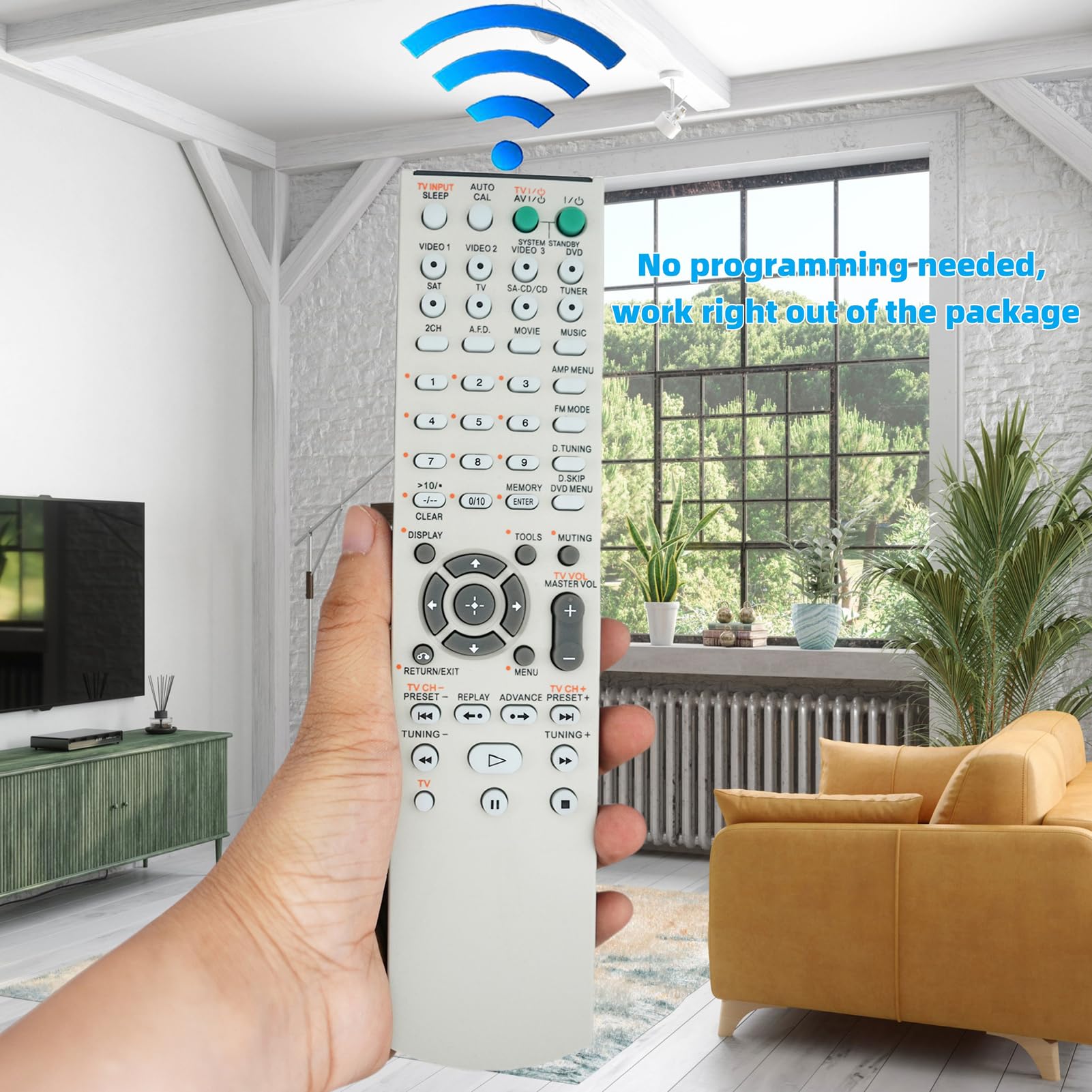 Original Remote Control Replacement for Sony STR-K790 STR-KG700 STK-KG700 STR-DH100 STR-DH800 AV Receiver - Compatible with Surround Sound Systems, Home Theater & Entertainment Setups