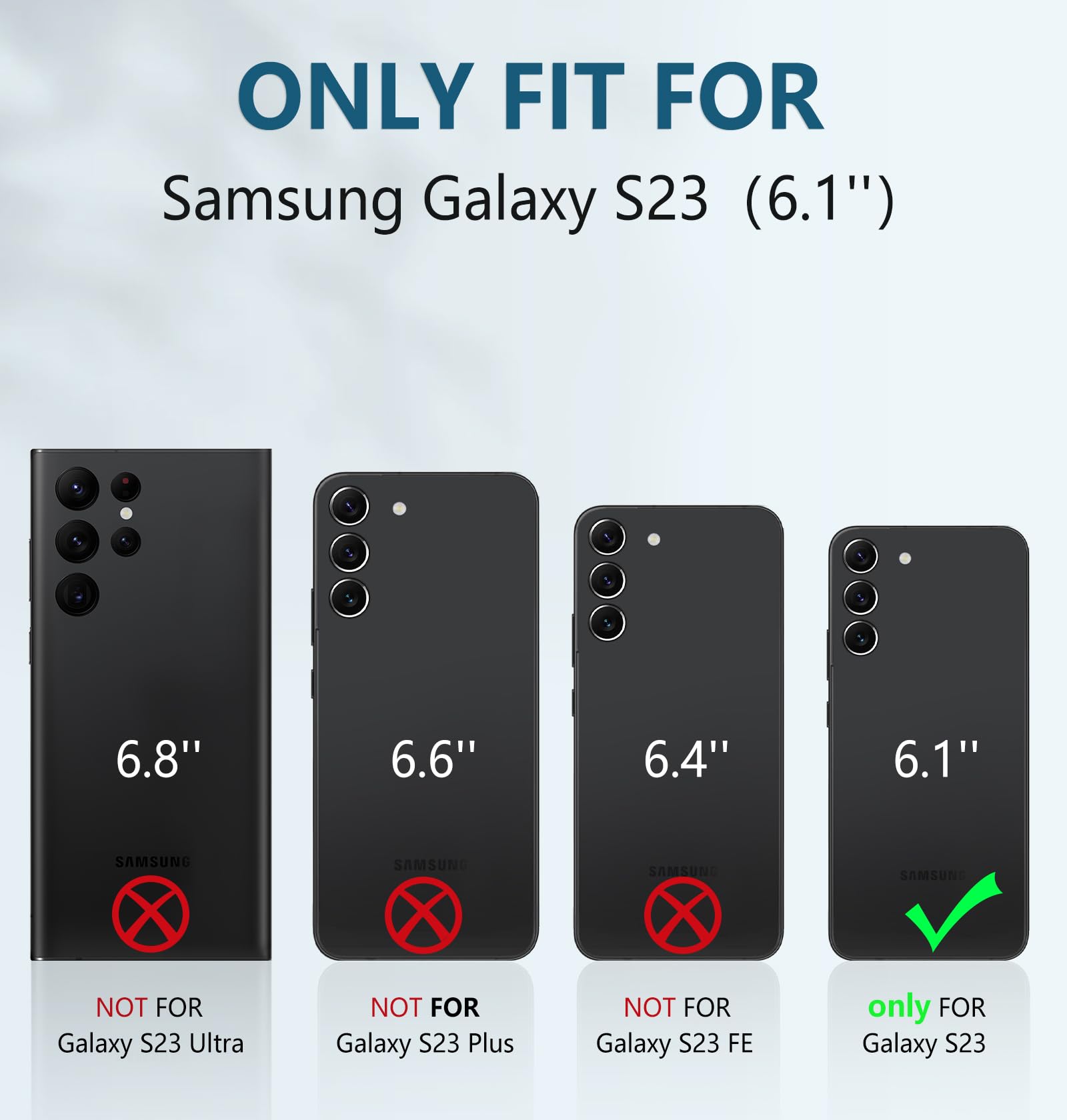 FNTCASE for Samsung Galaxy S23 Case - Military Grade Shockproof Protective Cover with Built-in Screen Protector & Kickstand | Dual Layer Rugged Design, Drop Proof Full Protection for 6.1