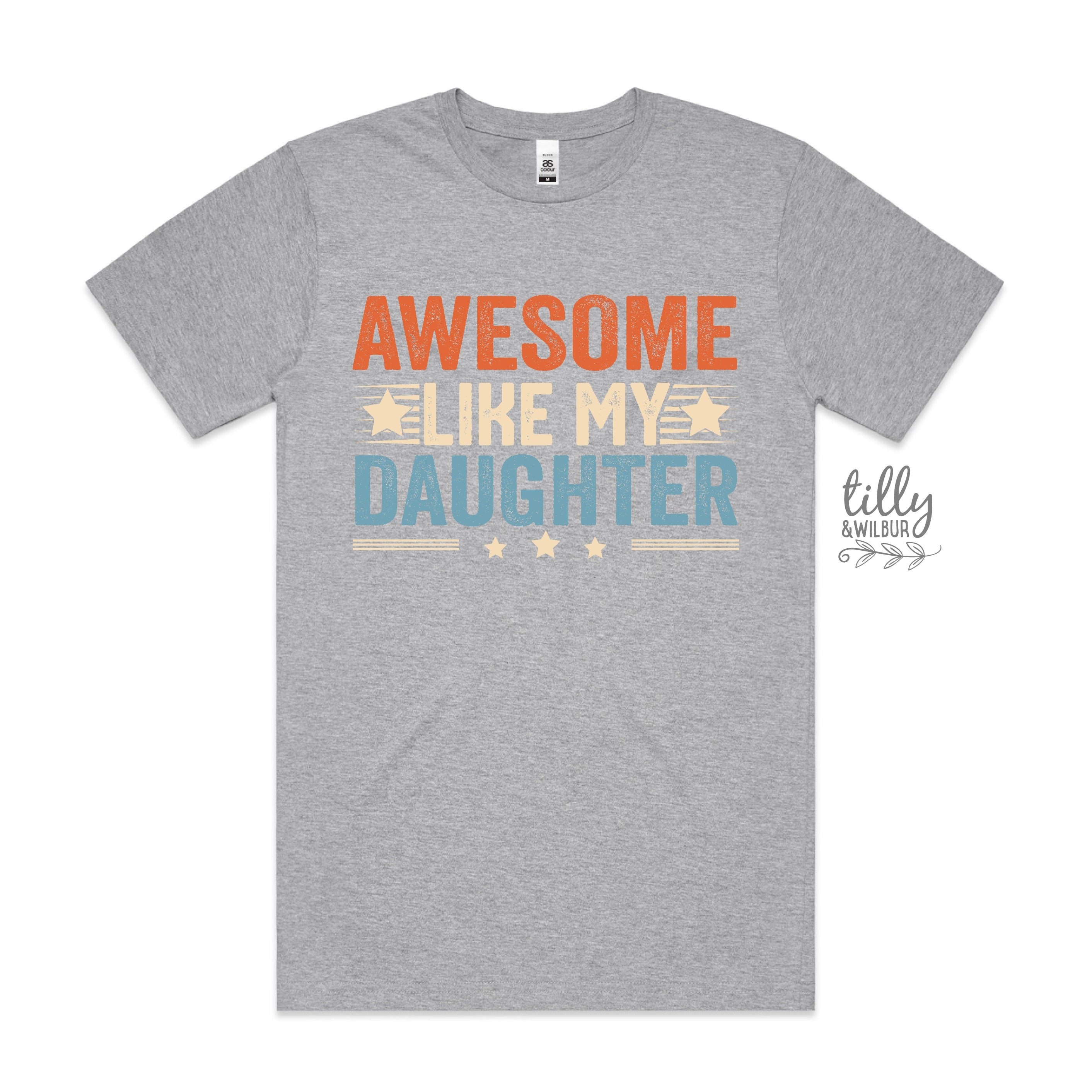 Awesome Like My Daughter T-Shirt - Funny Family Matching Outfits for Women & Girls - Perfect for Mother Daughter Day, Family Photos & Casual Wear