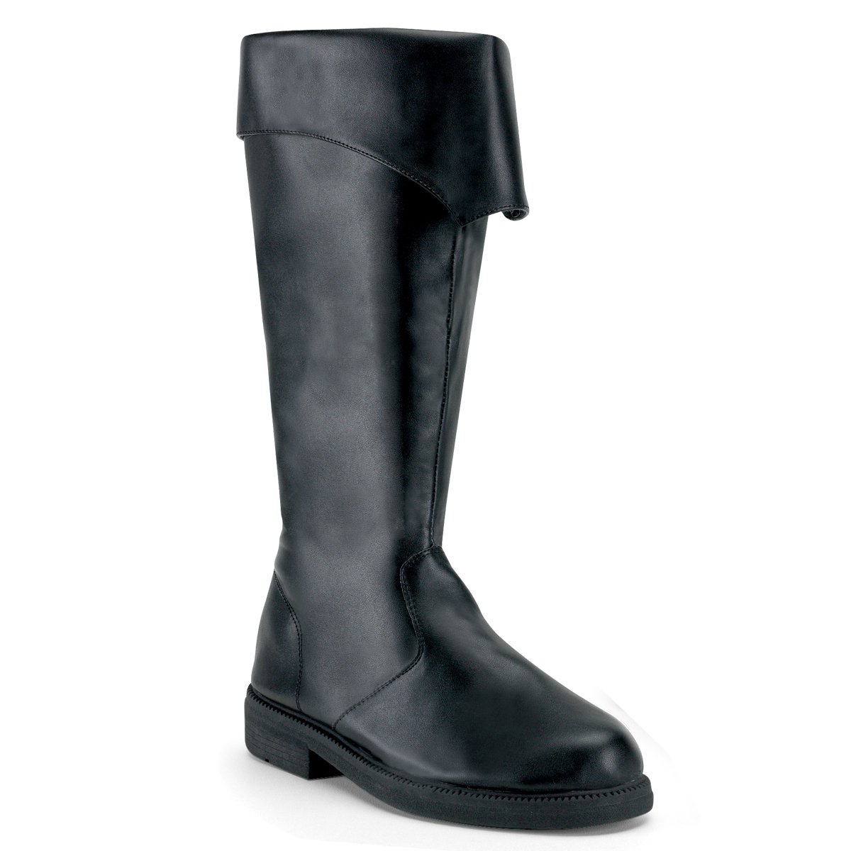 Men's Black Extra Large Fancy Dress Boots - Gothic Cosplay, Halloween Costume, Steampunk Fashion Footwear