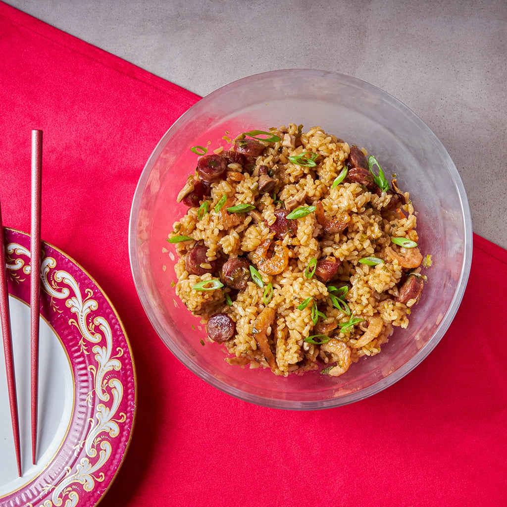 Authentic Chinese Sticky Rice with Sausage - Traditional Asian Glutinous Rice Dish - Perfect for Family Dinners & Lunar New Year Celebrations