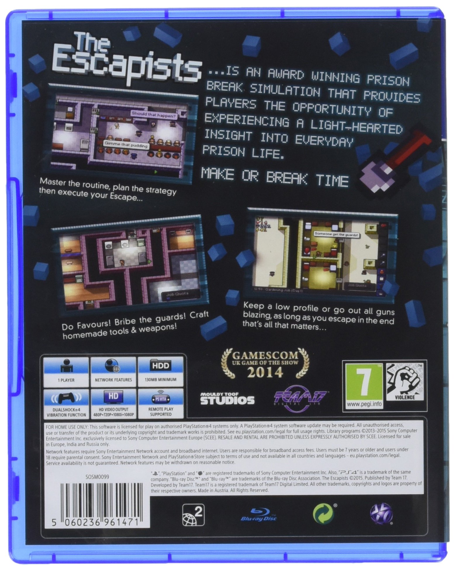 The Escapists - PlayStation 4 Game | Prison Escape Strategy Adventure | Perfect for Solo Gamers & Strategy Lovers