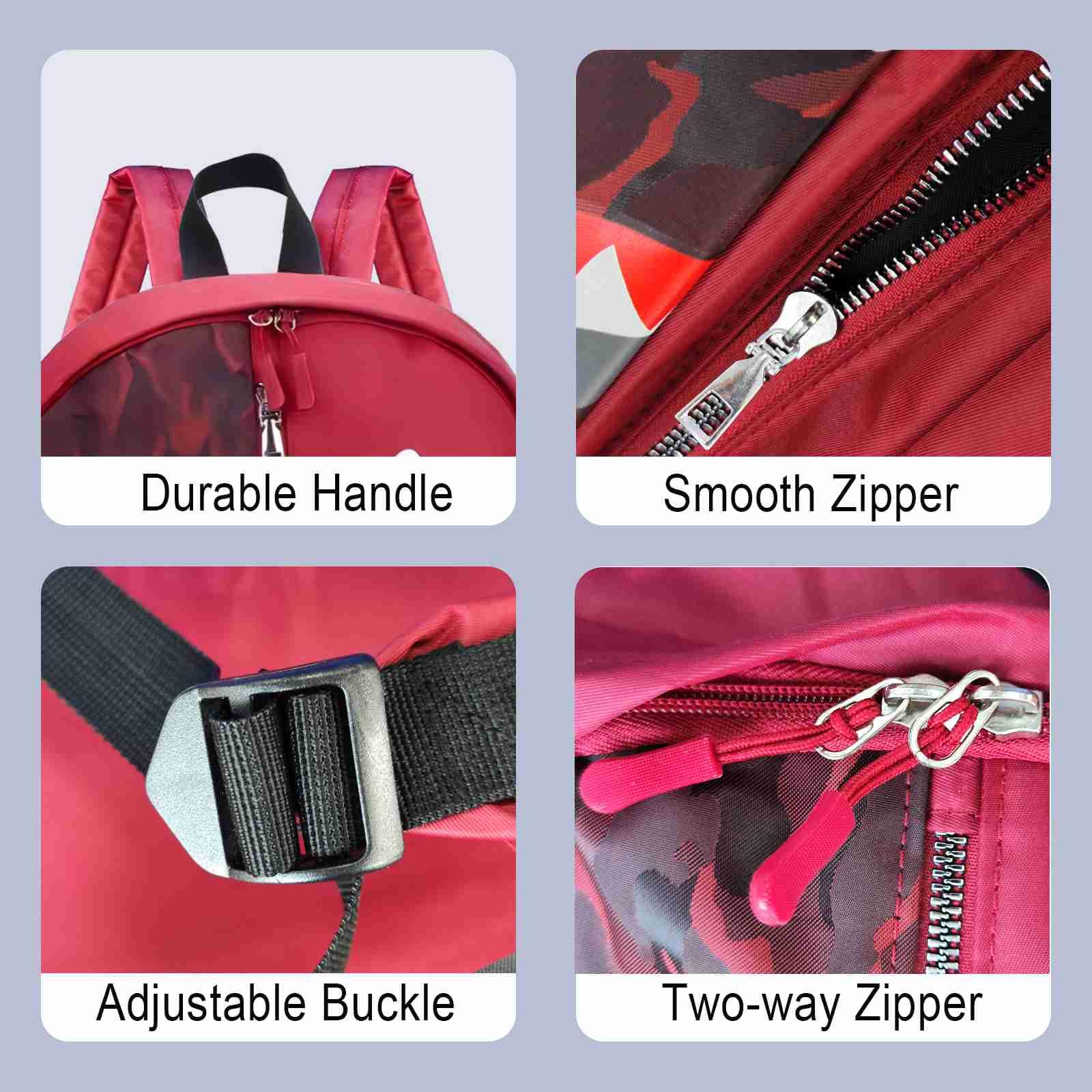 ALLLUV Boys Travel Backpack - Lightweight School Backpack for Boys & Girls - Durable Outdoor Hiking & Casual Daypack (Red) - Perfect for School, Camping & Daily Use