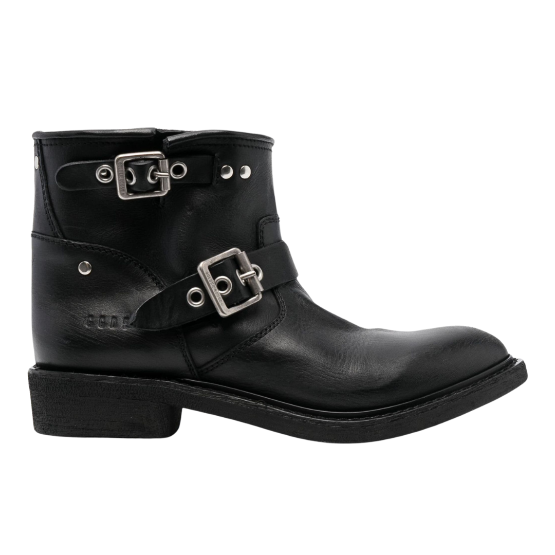 Stylish Low-Cut Leather Biker Boots for Women - Comfortable & Trendy Motorcycle Shoes for Riding, Casual Wear & Night Out