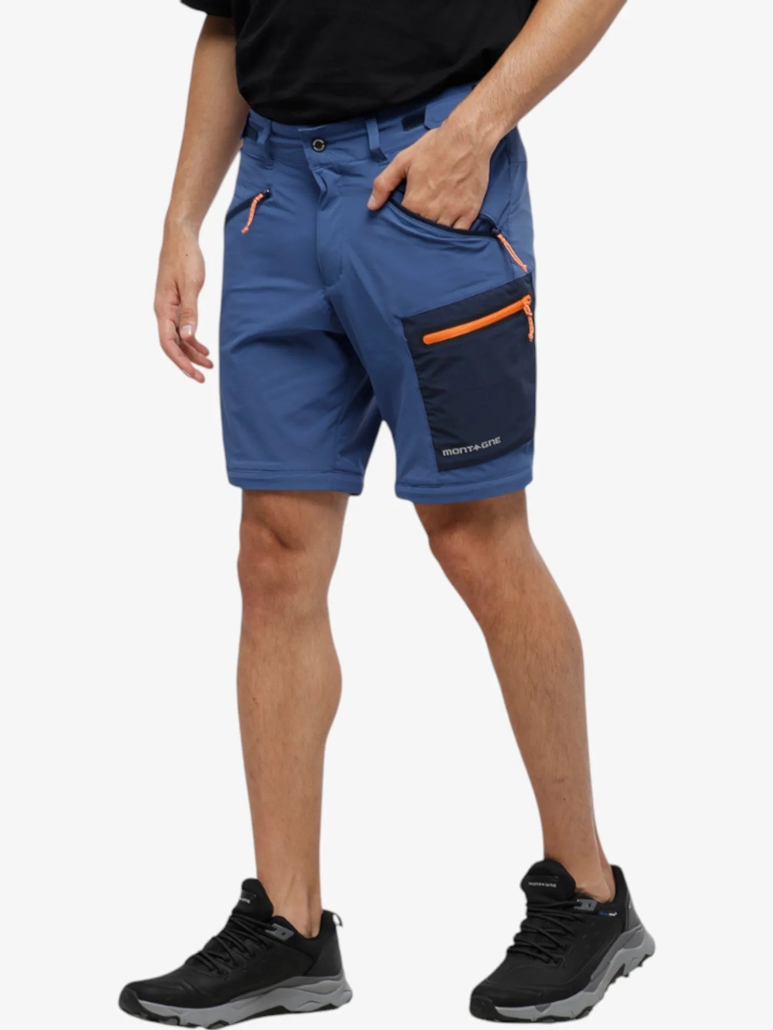 Rex Trekking Convertible Hiking Pants for Men - Lightweight & Detachable Blue Outdoor Pants for Hiking, Camping & Travel Adventures
