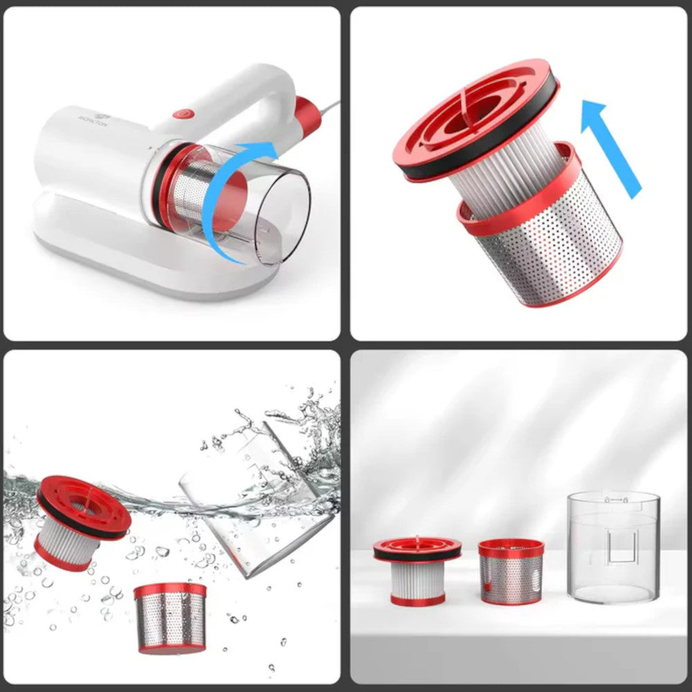MONCTON P80 Anti Dust Mites UV Vacuum Cleaner - Powerful HEPA Filtration for Allergies & Asthma Relief - Perfect for Bedrooms, Mattresses & Pet Hair Removal