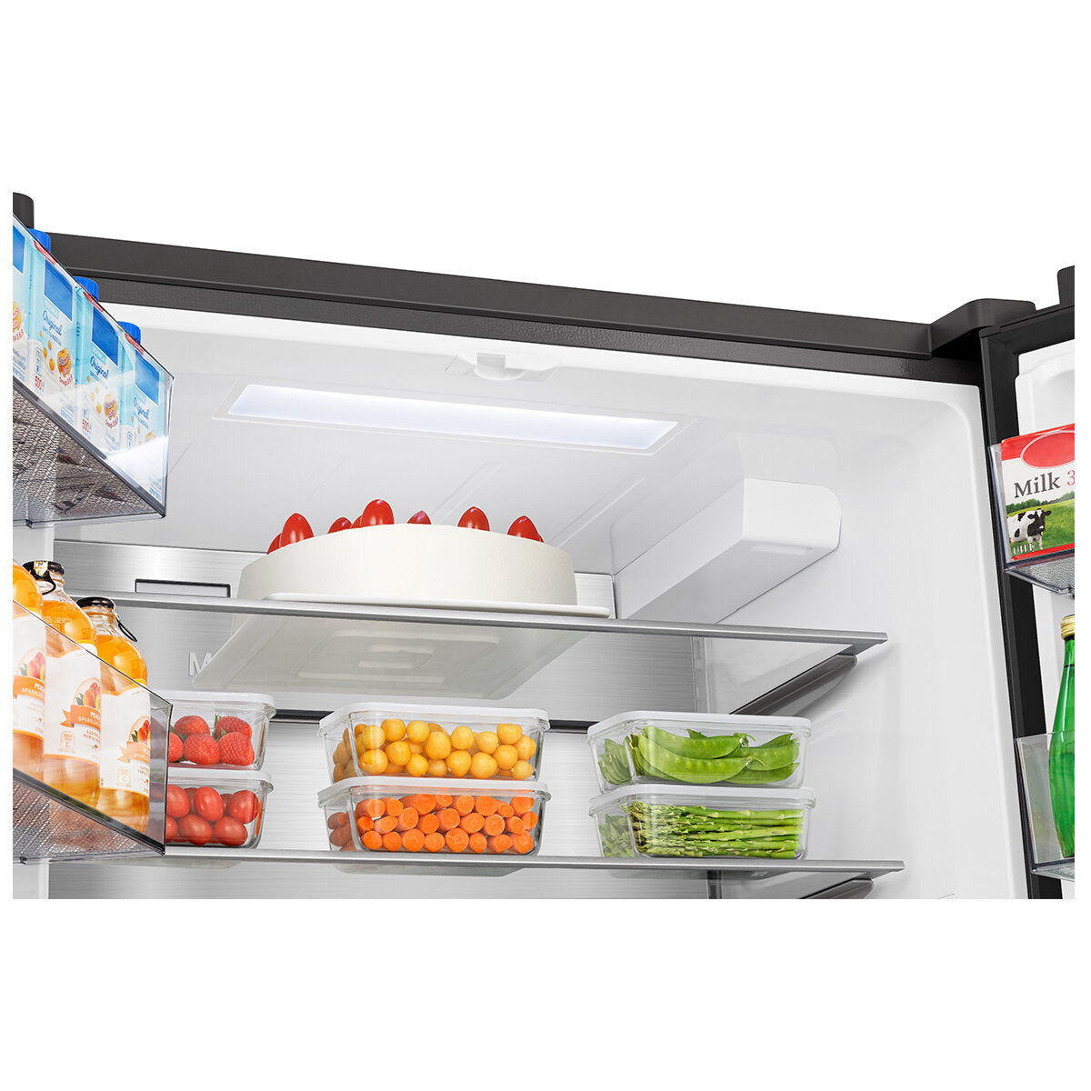 Hisense 634L French Door Refrigerator with Plumbed Water Dispenser - Black Stainless Steel (HRFD634BW) | Energy Efficient Large Capacity Fridge for Modern Kitchen & Family Use