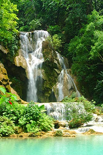 20x30 Inch Laminated Waterfall Poster - Vibrant White Waterfalls Cascade Art Print for Home & Office Decor - Perfect for Living Room, Bedroom or Office Wall Art