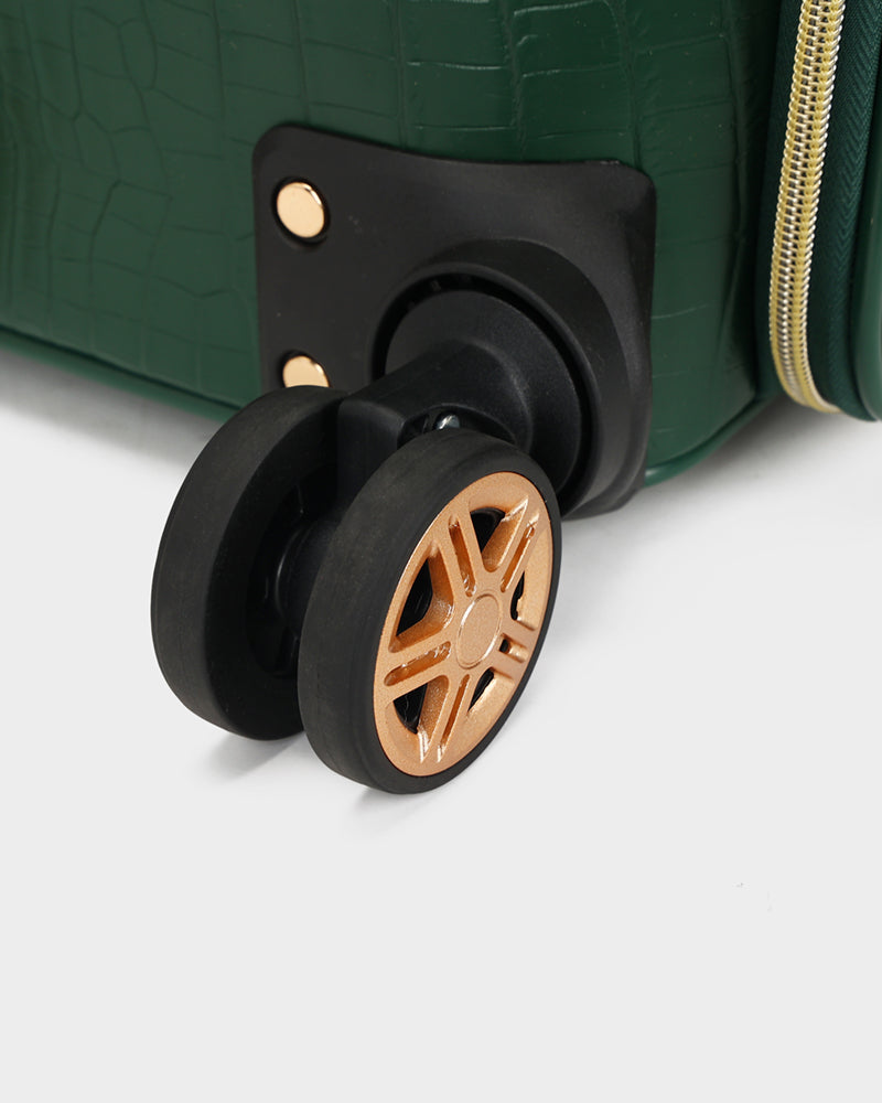 Apollo 2-Piece Luggage Set in Emerald Green - Lightweight Spinner Suitcase for Travel, Business Trips & Vacations | Durable Hardshell Carry-On & Check-In Baggage
