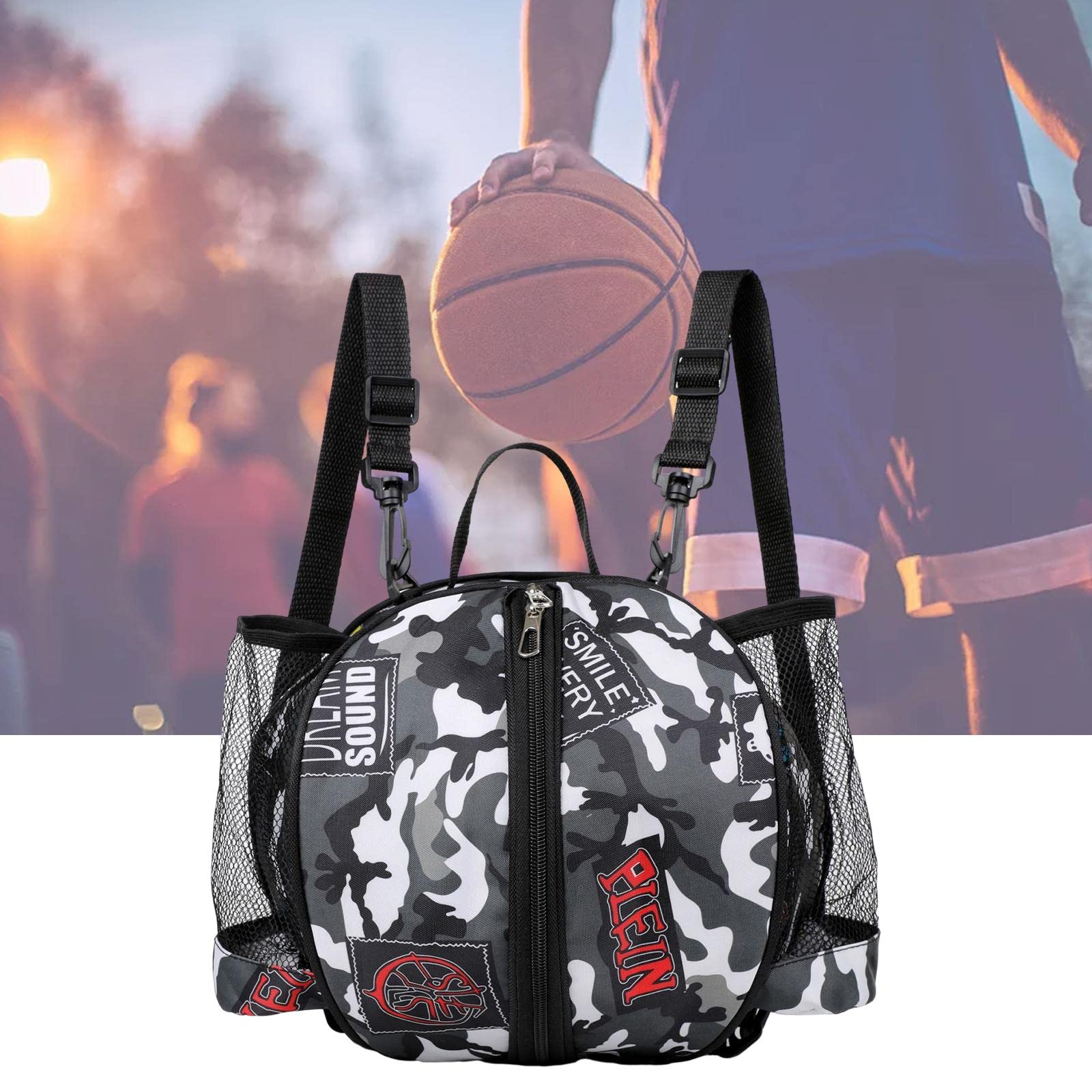 **Enakshi Lightweight Waterproof Basketball Backpack for Men & Women - Perfect for Soccer, Football & Team Sports - Durable Gray Sports Bag for Gym, Travel & Outdoor Activities**