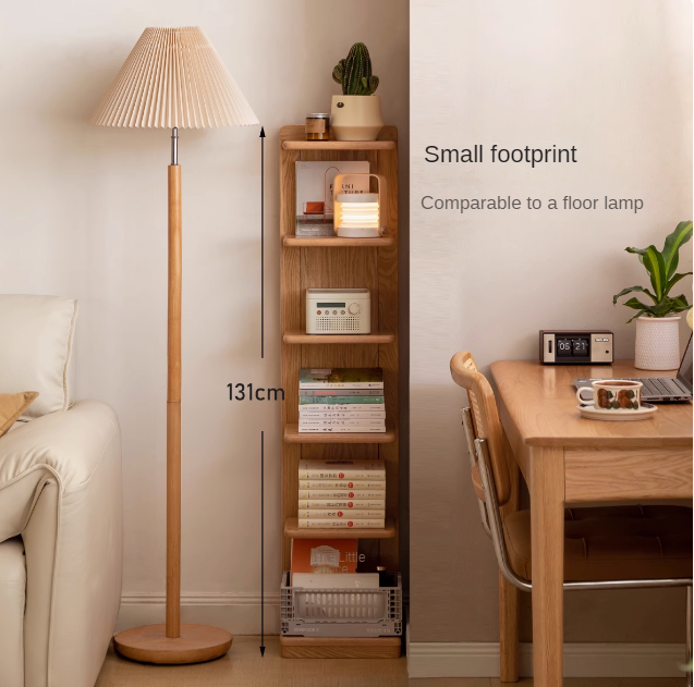Premium Oak Solid Wood Multi-Layer Storage Shelf - Organize Books, Toys, and Home Decor - Perfect for Living Room, Bedroom, and Office Organization