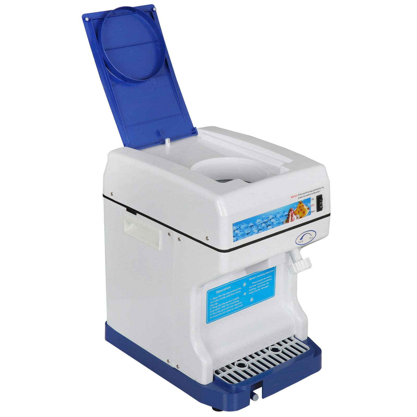Commercial Shaved Ice Machine - Heavy Duty Ice Shaver for Snow Cones, Cocktails & Desserts | Perfect for Restaurants, Snack Bars, Parties & Summer Refreshments