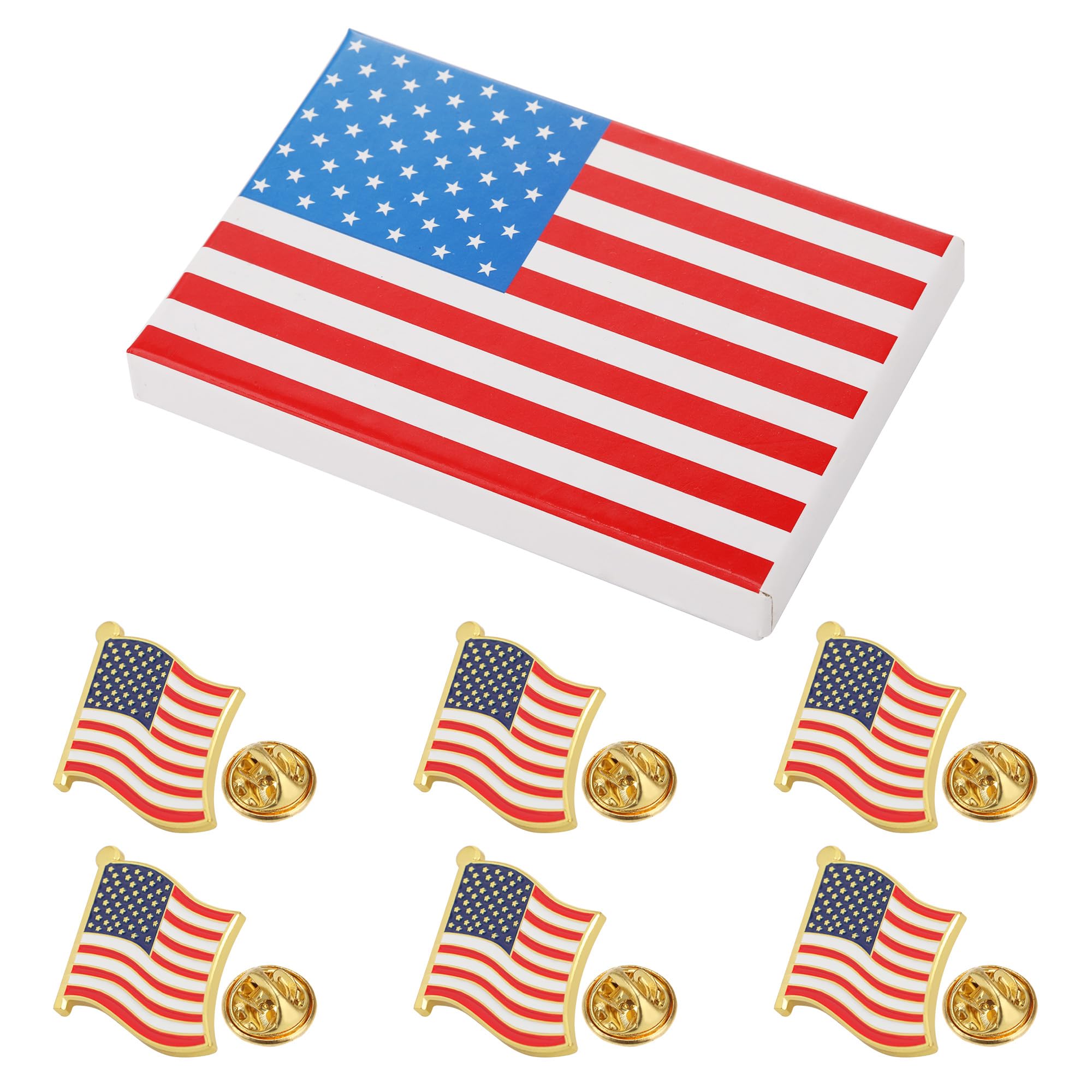TONOS Exquisite American Flag Lapel Pin - Patriotic Stars and Stripes USA Flag Pin for Suits, Jackets & Hats | Perfect for Veterans Day, Memorial Day & 4th of July Celebrations