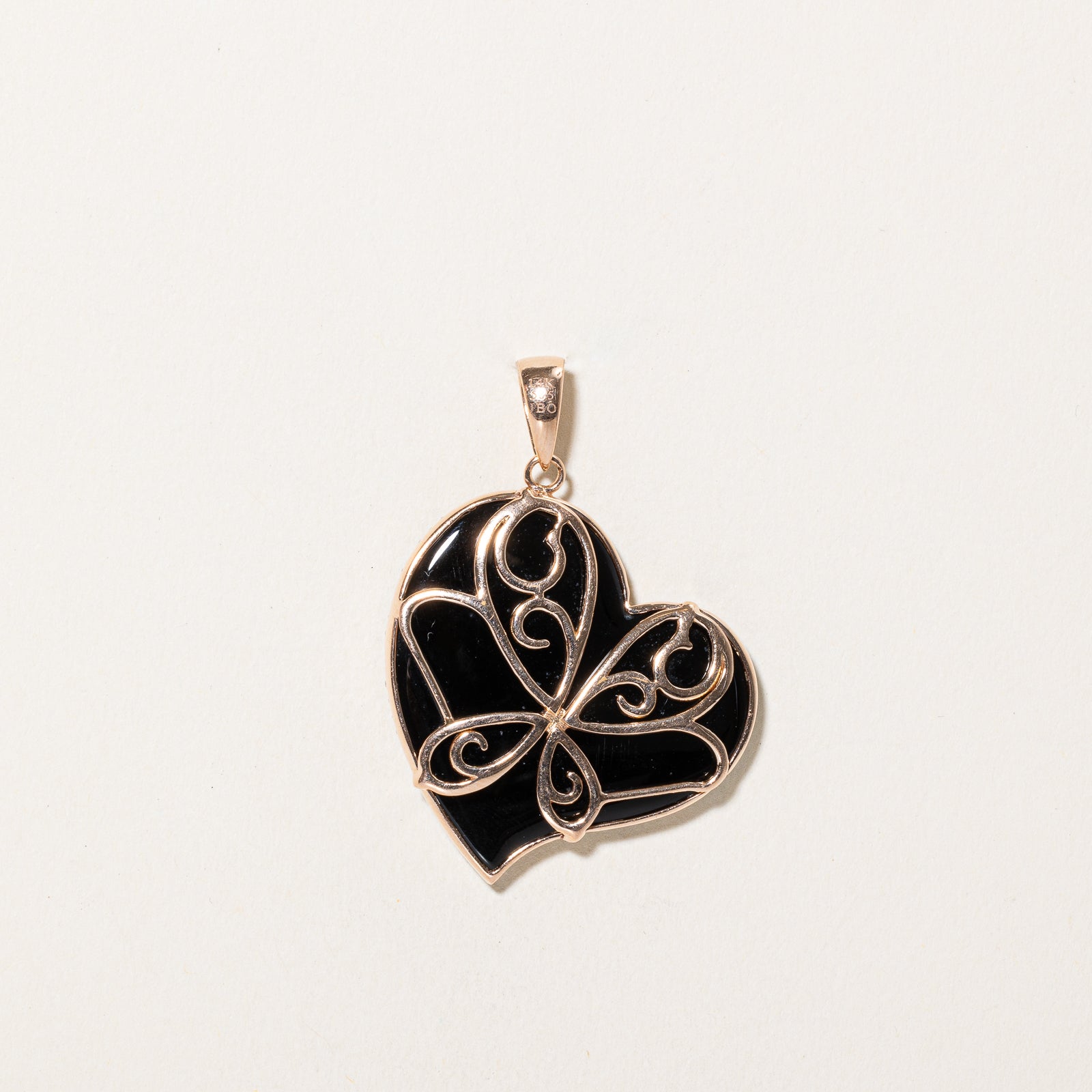 Onyx and Diamond Heart Pendant Necklace - 18.00ct Black Onyx with 0.40ctw Diamond Accents | Elegant Jewelry Gift for Women, Perfect for Valentine's Day, Anniversary or Special Occasions