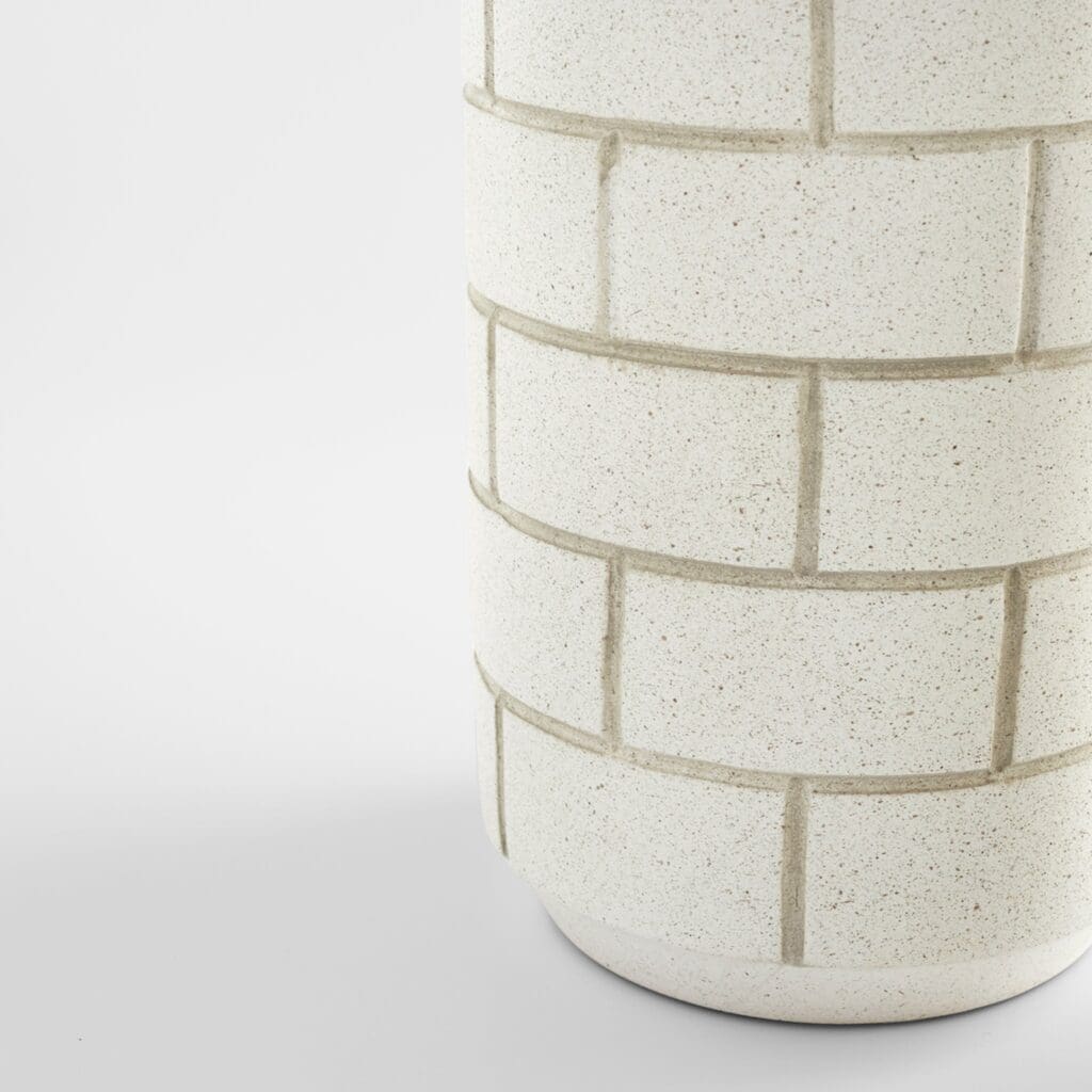 Cyan Design 11554 Large White Speckled Mason Vase - Perfect for Farmhouse Decor, Wedding Centerpieces & Rustic Home Accents