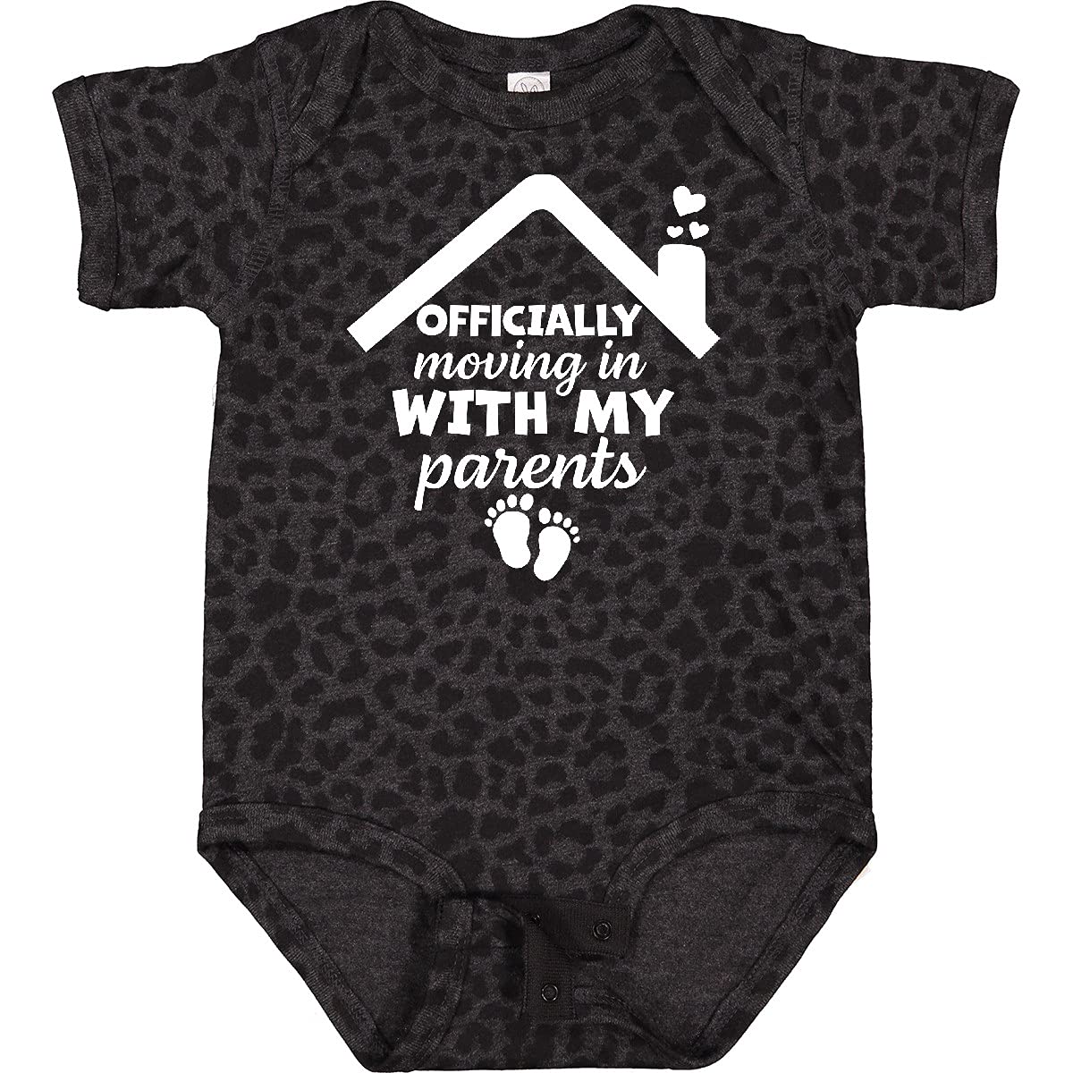 Inktastic NICU Graduate Officially Moving in with My Parents Baby Bodysuit - Cute Newborn Onesie for Preemie Milestones, Hospital Photos & Family Reunions