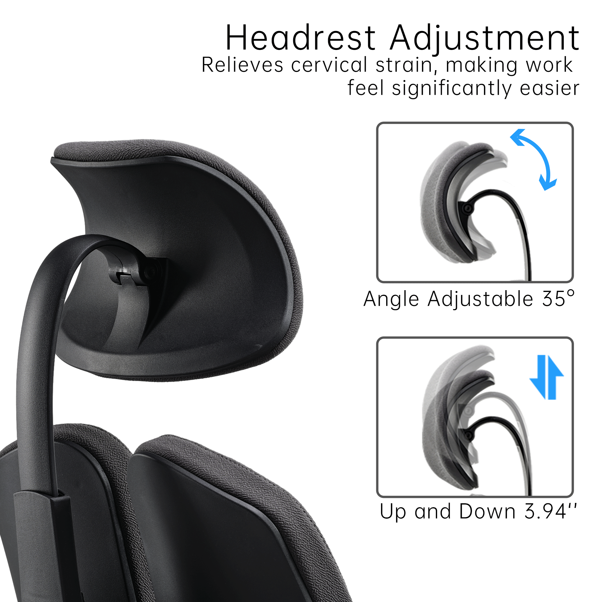 Ergonomic Office Chair with Dual Backrests & Flex Support - Perfect for Home Office, Gaming, and Long Work Sessions