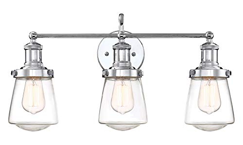 Taylor 3-Light Bathroom Vanity Light Bar - Modern Chrome Finish for Bathroom, Powder Room & Dressing Area Lighting