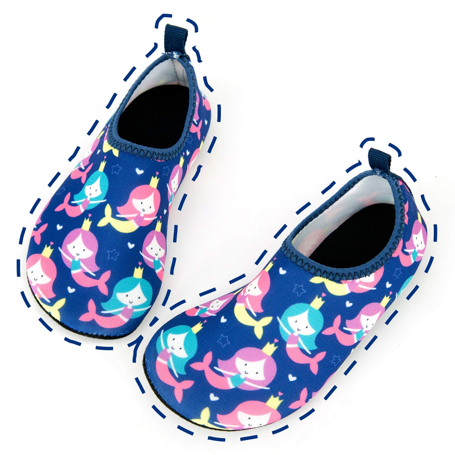Toandon Toddler Kids Water Shoes - Adorable Printed Non-Slip Aqua Socks for Beach, Pool & Outdoor Play | Lightweight Quick-Dry Baby Shoes for Boys & Girls