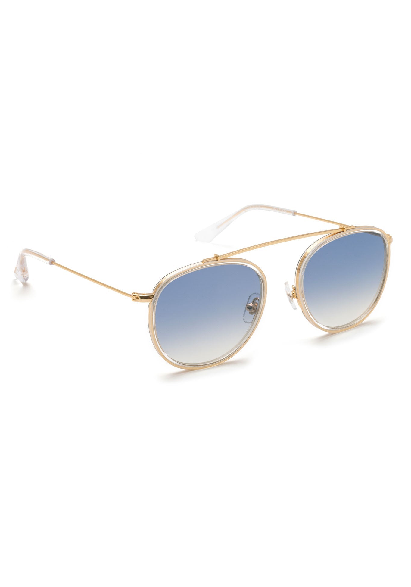 24K Gold Plated CHARTRES Sunglasses with Custom Vanity Tint - UV Protection & Polarized Lenses for Driving, Beach & Outdoor Activities