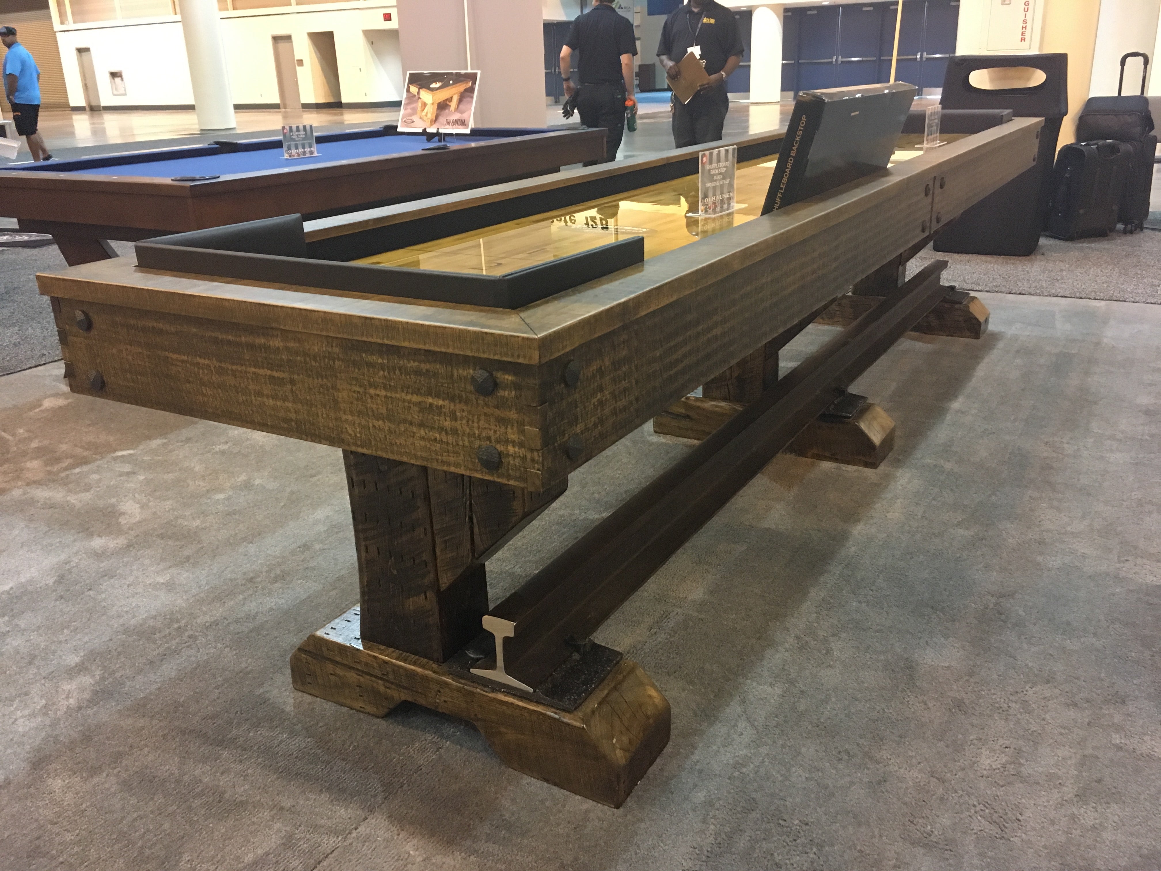 Olhausen Railyard Shuffleboard Table - Premium 12ft Indoor Shuffleboard for Game Rooms & Bars - Professional Tournament-Grade Surface - Perfect for Home Entertainment & Commercial Use