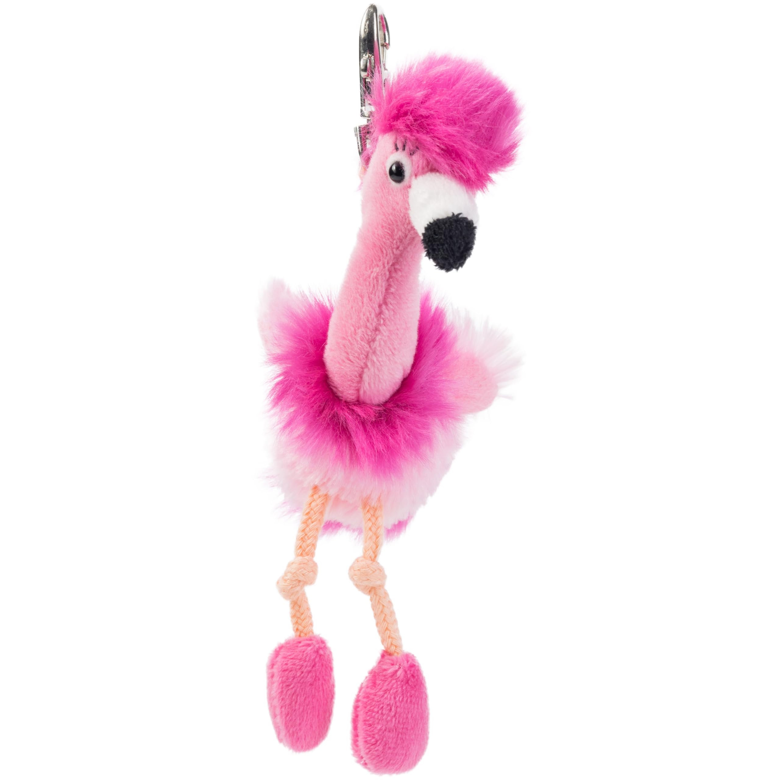 Schaffer 0233 Flamingo Plush Keychain - Cute Pink Flamingo Key Ring for Women & Girls - Perfect for Backpacks, Purses, Gifts & Travel Accessories