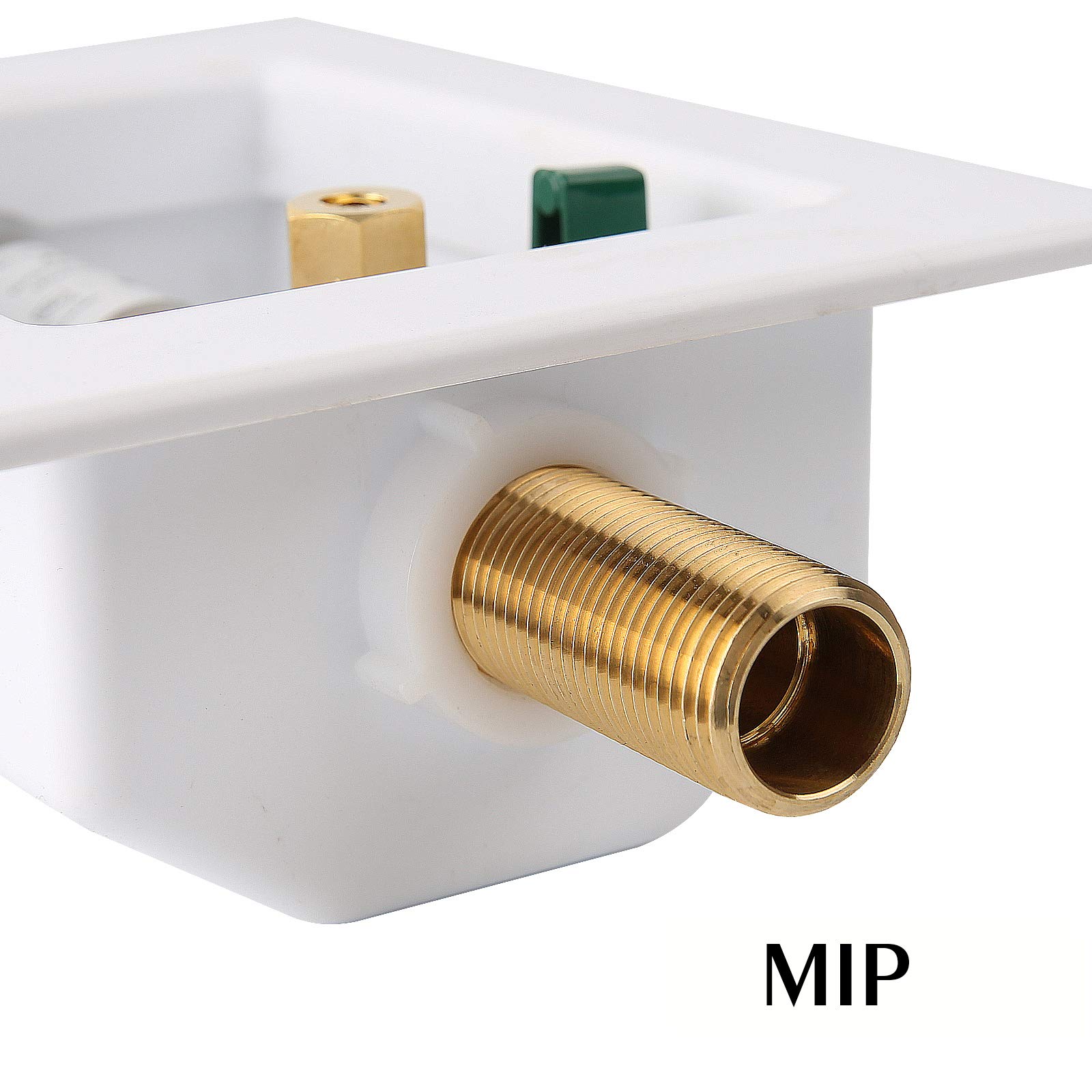 Solimeta Commercial Ice Maker Outlet Box with Water Hammer Arrestor - Lead-Free Brass MIP Connection for Restaurants, Bars & Home Kitchens