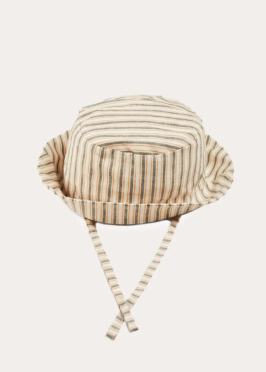Green Holland Striped Sun Hat for Women - XS & M Sizes - Perfect for Beach, Garden & Summer Outdoor Activities