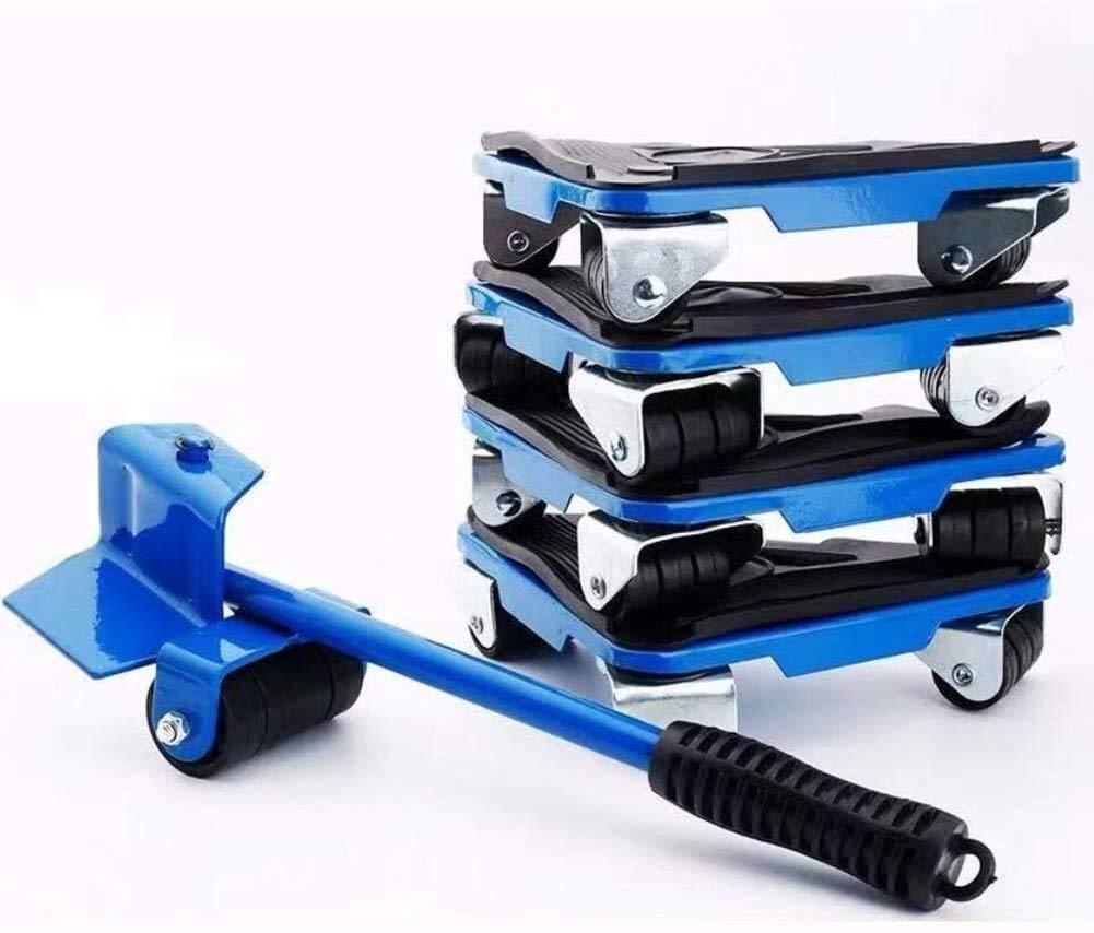 HOLPPO Heavy Duty Furniture Lifter - 5PCS 360° Swivel Furniture Sliders for Sofa, Table, Wardrobe - Blue - Effortless Moving & Rearranging for Home & Office Use