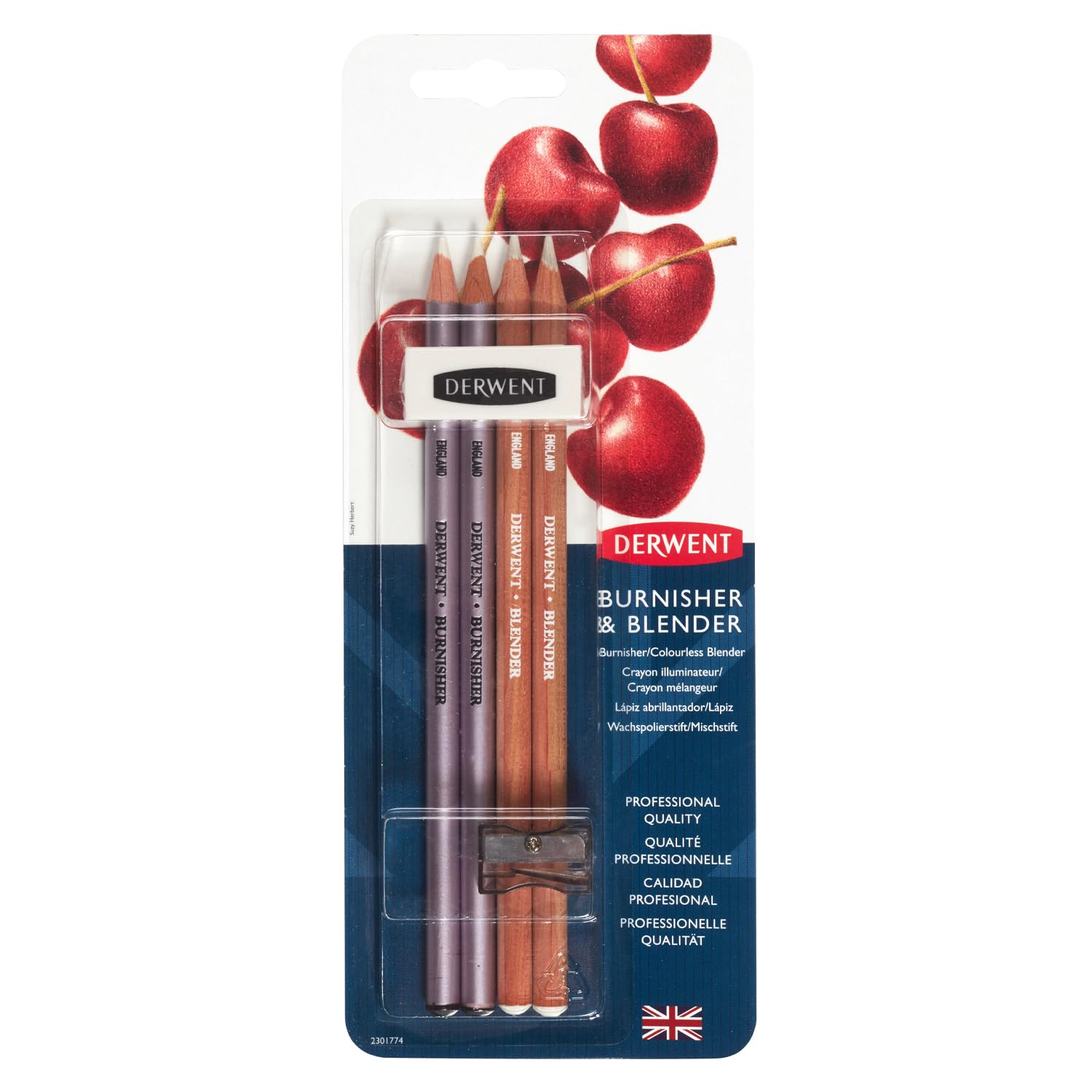 Derwent Blender and Burnisher Pencil Set - 12 Professional Drawing Pencils for Artists, Sketching, Shading & Blending - Premium Art Supplies for Realistic Drawings & Illustrations (Perfect for Beginners & Professionals)