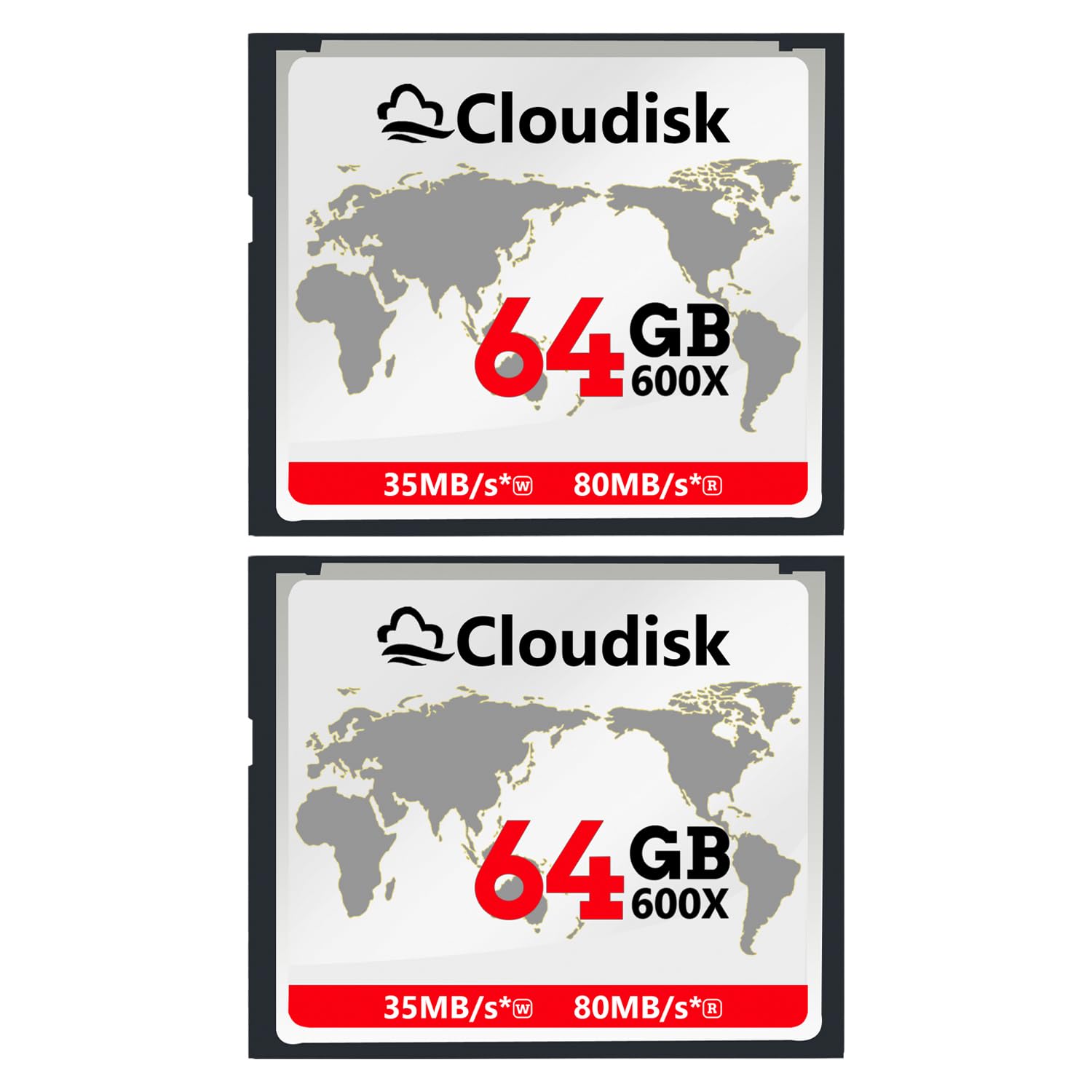 2-Pack 64GB CompactFlash Card 533X CF 2.0 High-Speed Memory Card for DSLR Cameras, Vintage Digital Cameras & Industrial Equipment - Perfect for Professional Photography, Video Recording & Data Storage