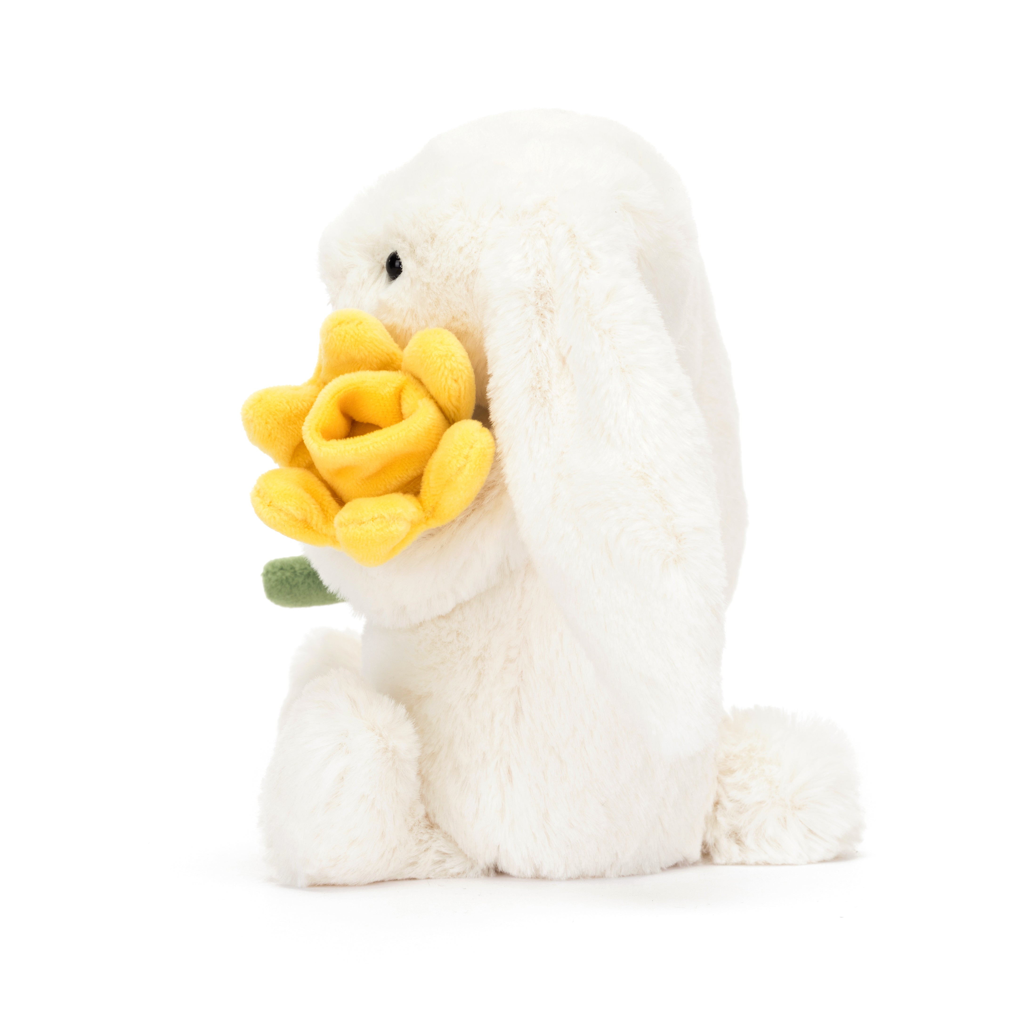 Adorable Bashful Bunny Plush Toy with Daffodil - Perfect Easter Gift, Nursery Decor & Spring Home Decoration
