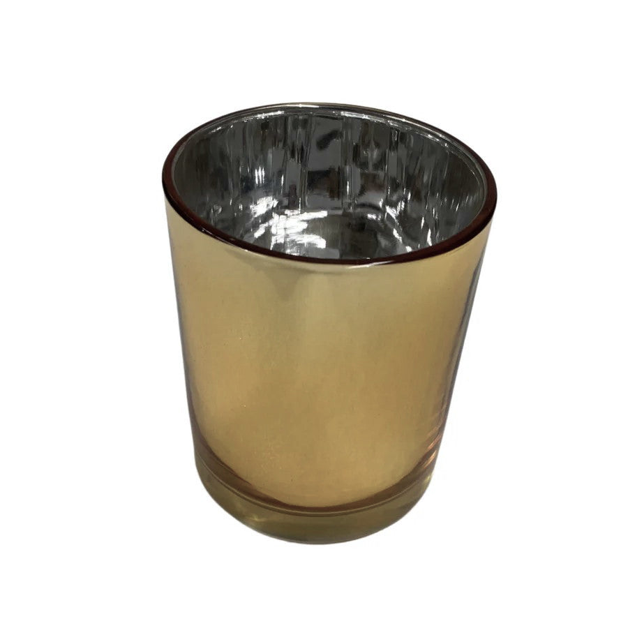 10 Pack Gold Glass Votive Tealight Candle Holders - Elegant Mercury Glass Wedding Decor, Valentine's Day Party Supplies, Bridal Shower & Baby Shower Decorations - Perfect for Romantic Dinners, Centerpieces, and Special Events