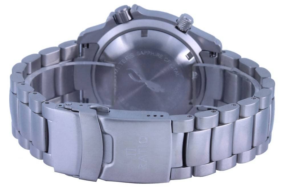 RATIO FreeDiver Men's Automatic Diving Watch - 1000M Water Resistant, Sapphire Crystal, Stainless Steel, Japanese Movement - Perfect for Scuba Diving, Snorkeling & Water Sports