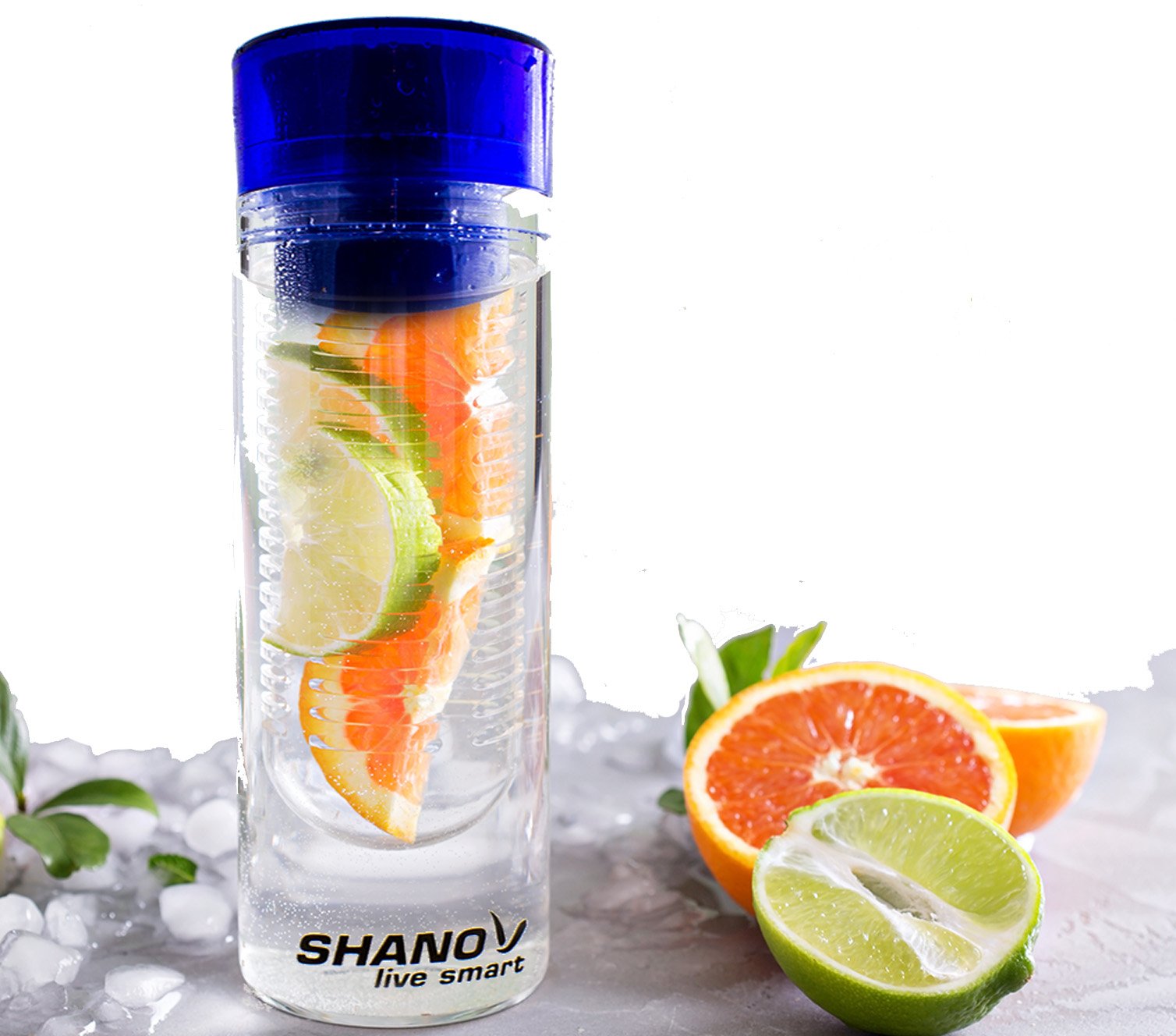 **Fruit Infused Water Bottle for Detox & Hydration | BPA-Free Leak-Proof Infuser Bottle | Great Gift for Women, Men, Fitness & Office Use | Enhances Fruit Flavor (Blue)**