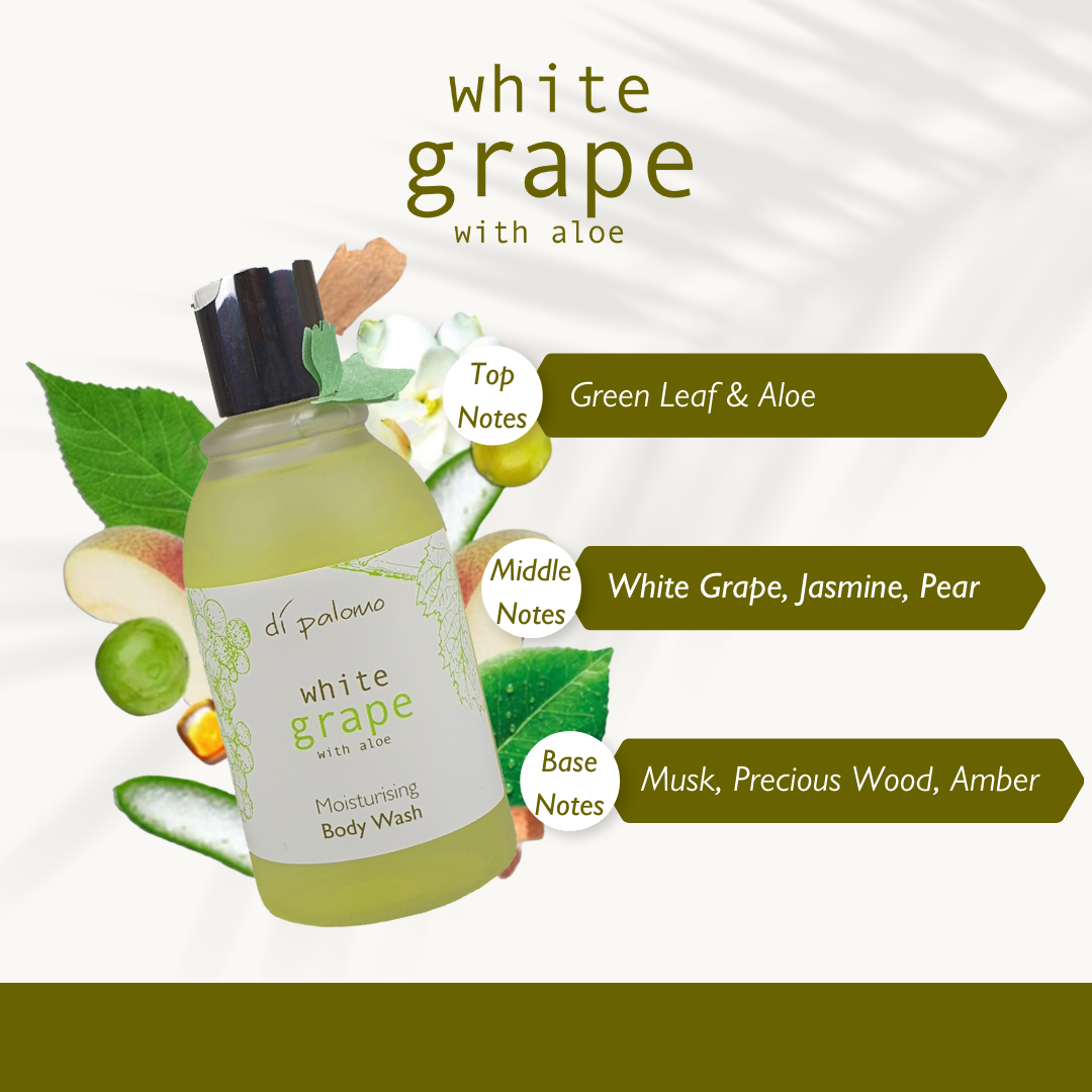 Di Palomo White Grape Body Wash 240ml - Hydrating & Refreshing Shower Gel for Men & Women - Perfect for Daily Use & Spa Days