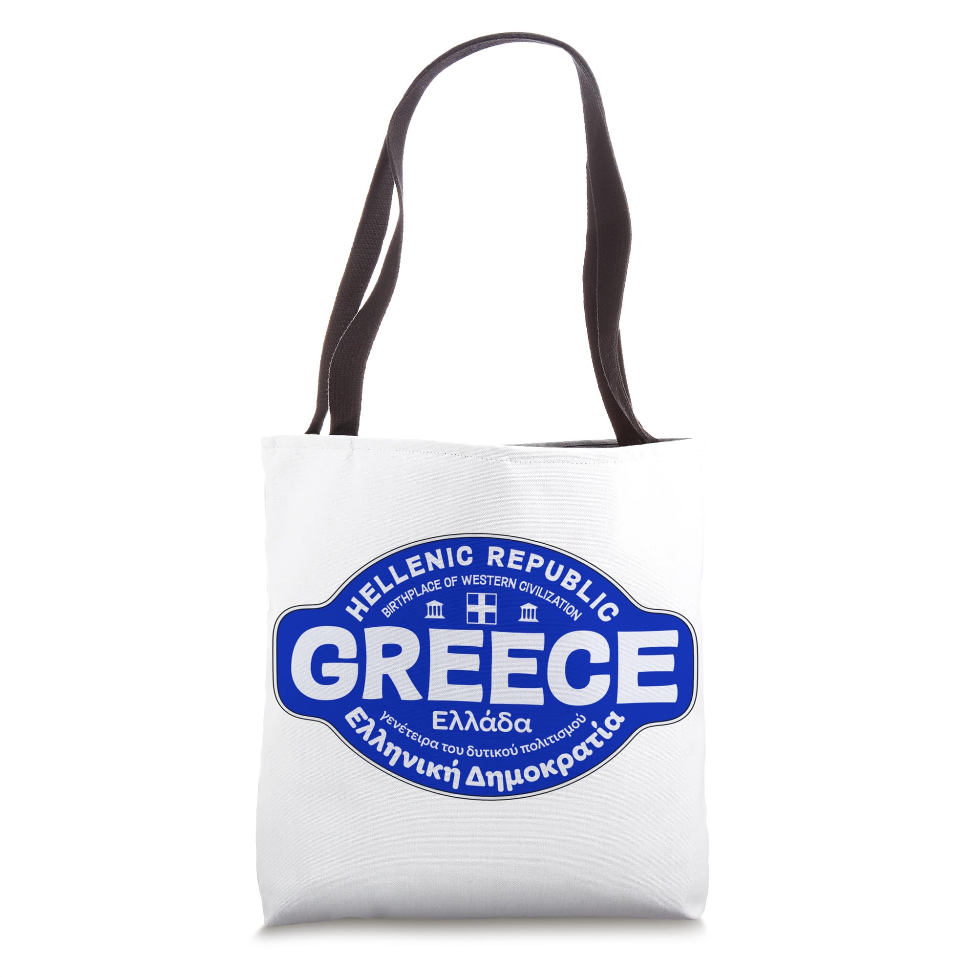 JCombs: Stylish Greece Themed Tote Bag - Perfect for Beach, Travel & Shopping - Durable & Fashionable Canvas Shoulder Bag
