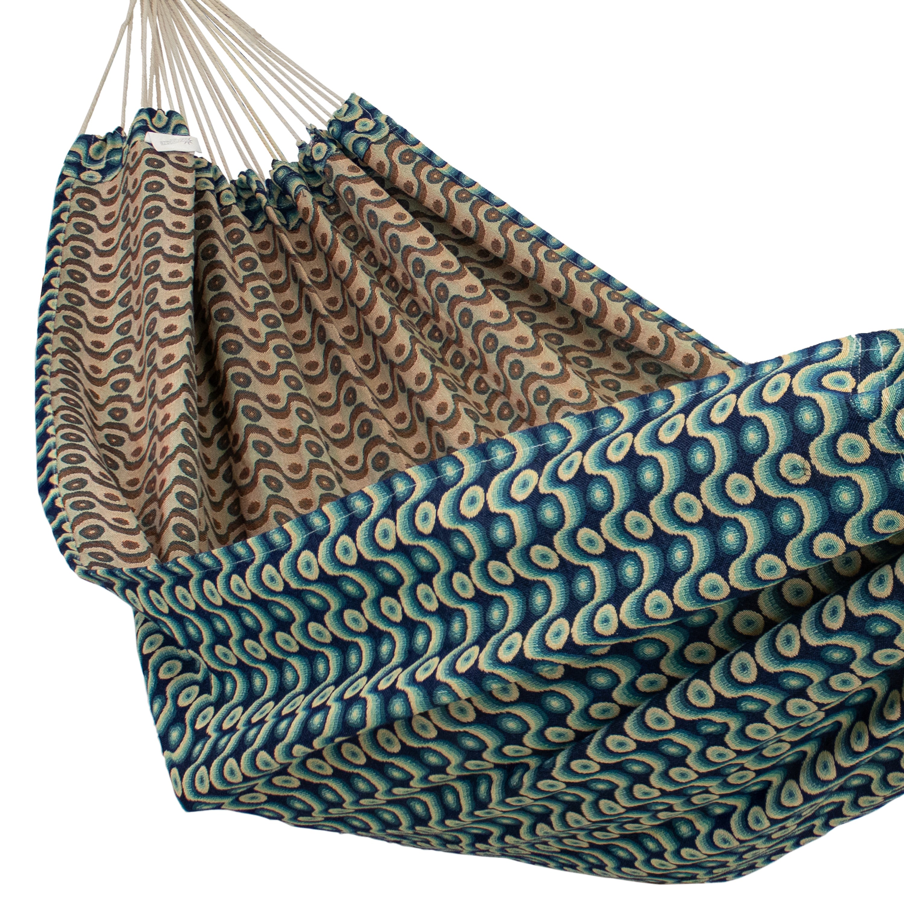 Sunnydaze Jacquard Double Outdoor Hammock - Heavy Duty & Weather Resistant for Backyard, Camping, Beach & Patio Relaxation