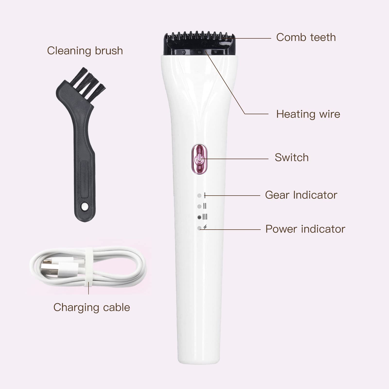 Electric Heated Eyelash Curler - 3 Temperature Settings for Quick & Natural Curling, Rechargeable Lash Curler for Makeup (White) | Perfect for Daily Use, Special Occasions & Travel