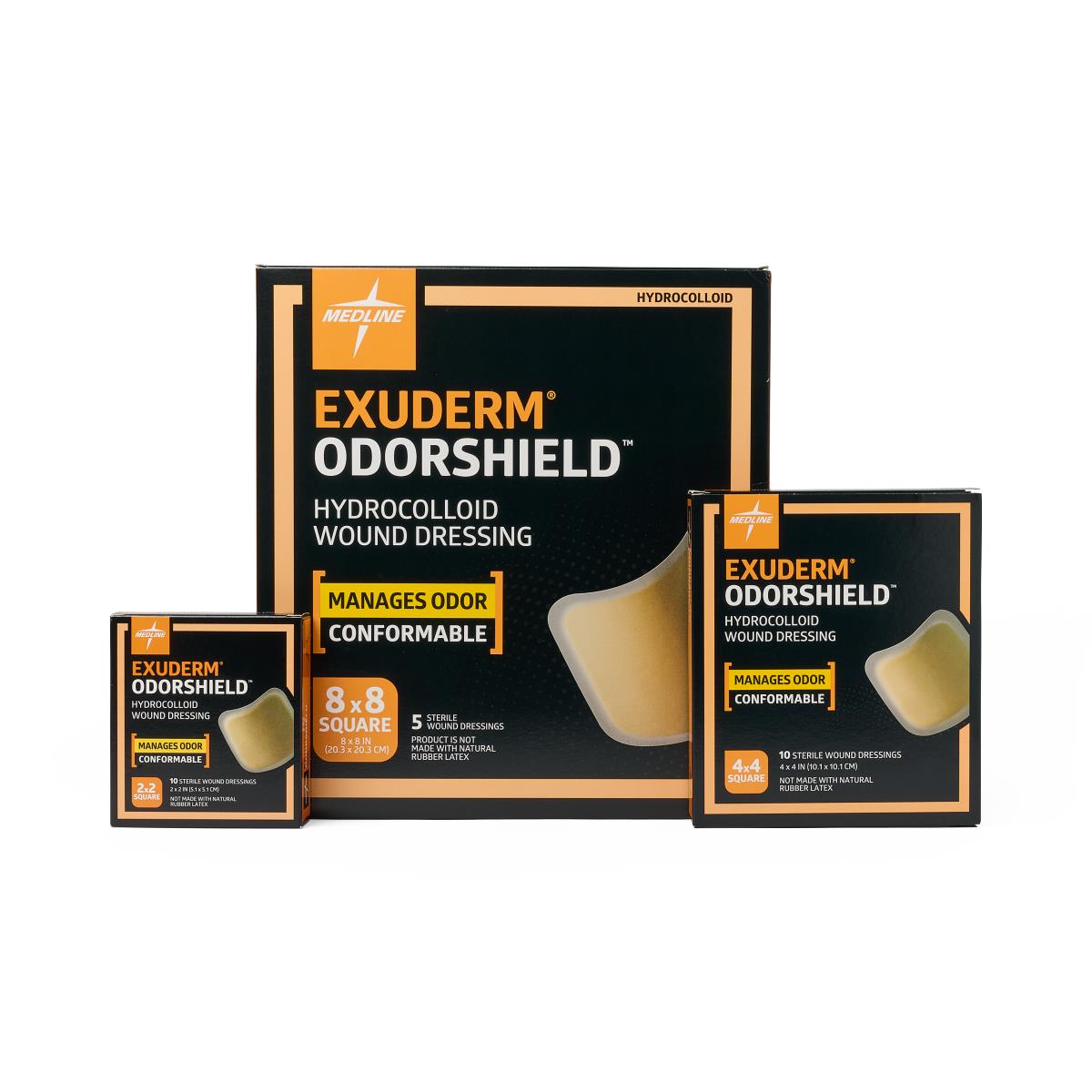 Exuderm OdorShield Advanced Wound Dressings for Odor Control - Ideal for Chronic Wounds, Ulcers, and Post-Surgical Care