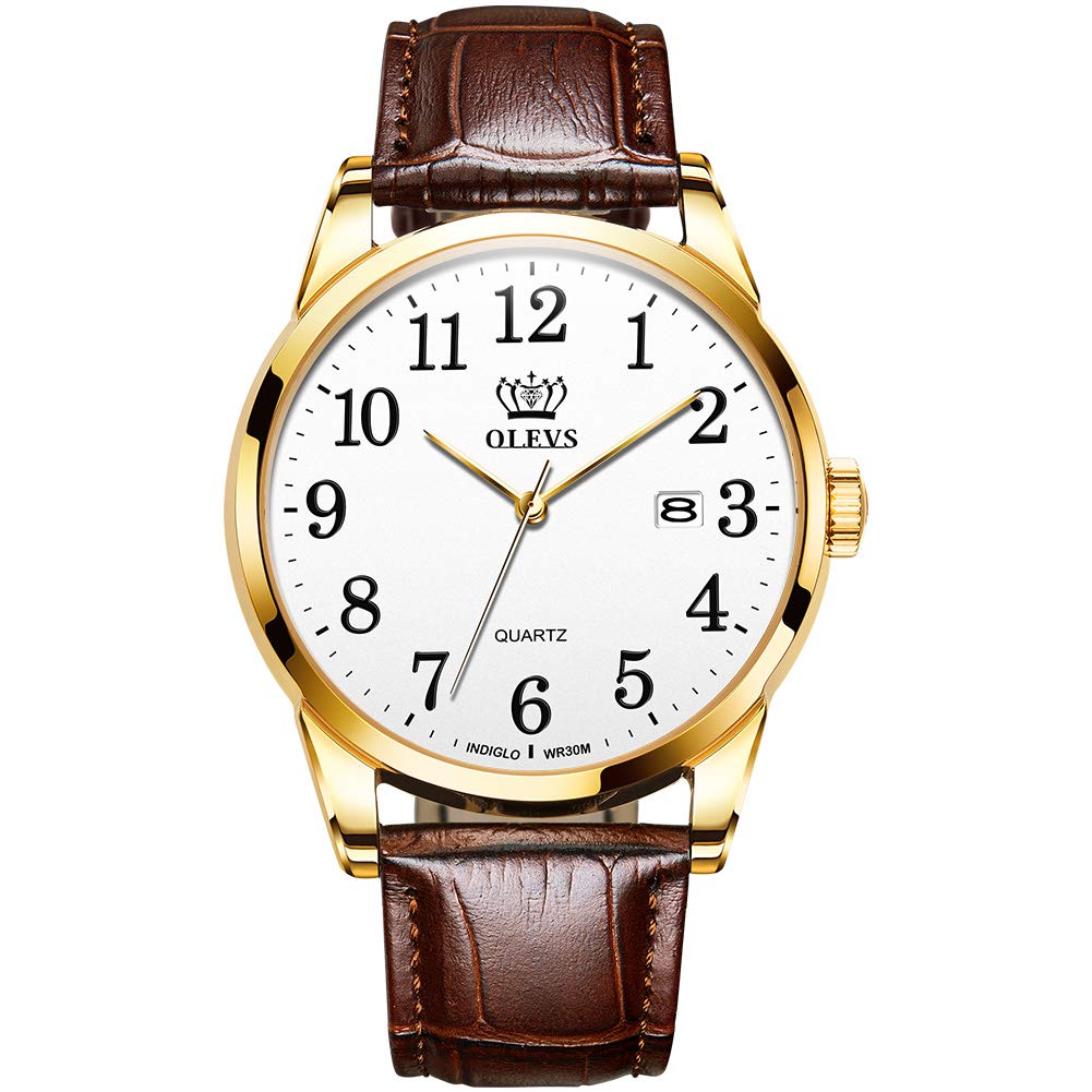 OLEVS Men's Analog Quartz Watch - Waterproof Casual Wristwatch for Business, Outdoor & Everyday Use | Stylish & Durable Timepiece