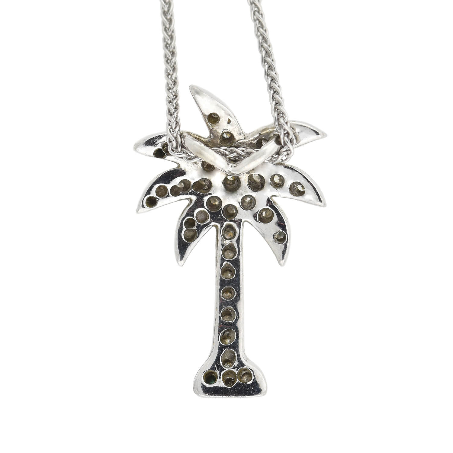 14K Gold Diamond Palm Tree Pendant Necklace for Women - Elegant Beach Jewelry Gift for Vacation, Summer Party & Tropical Getaways